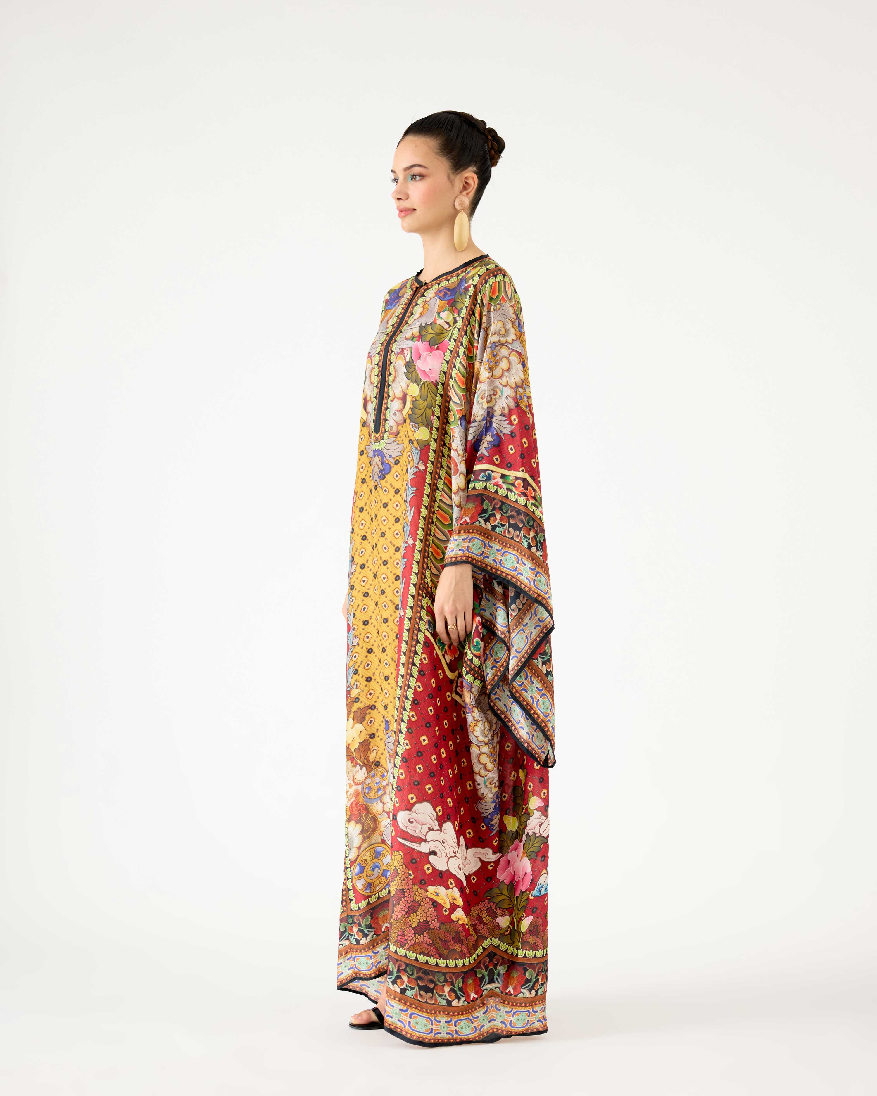Ladakh : Beatrice - Mustard/Burgundy