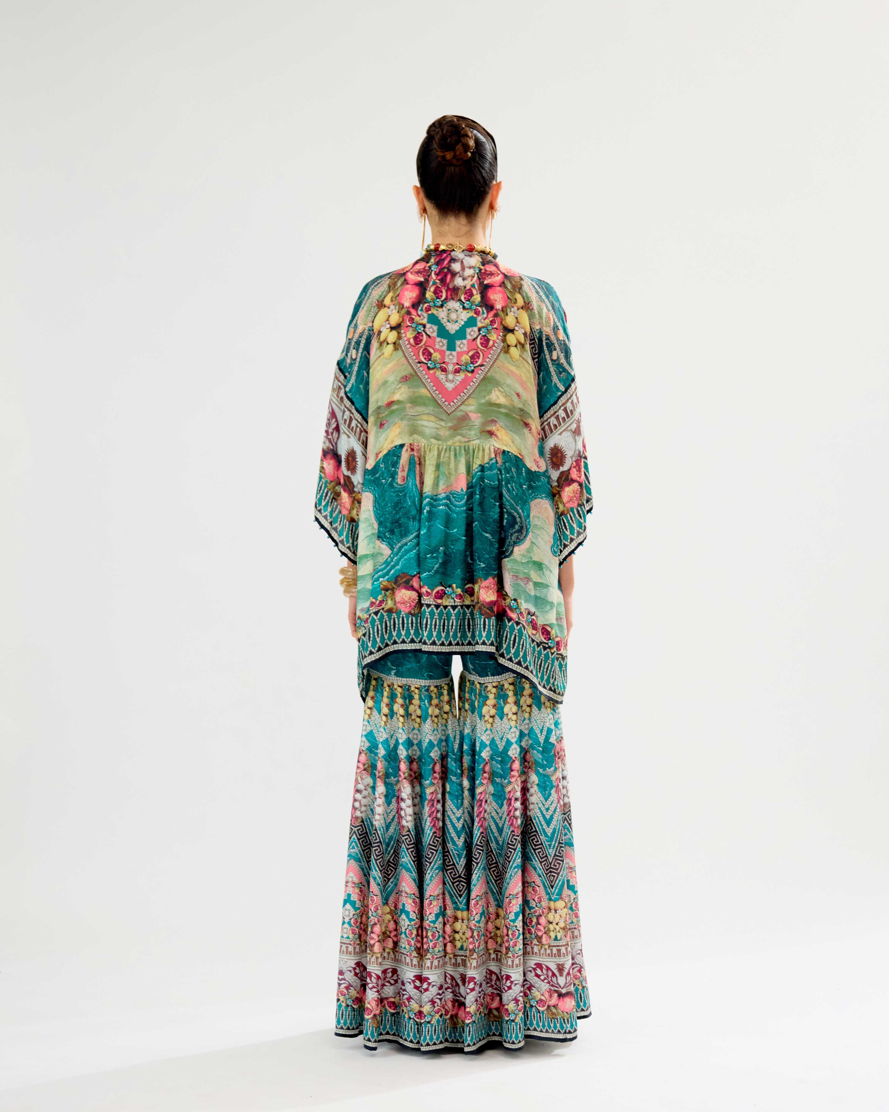 Orvieto : Kasheen/Sharara - Teal/Black