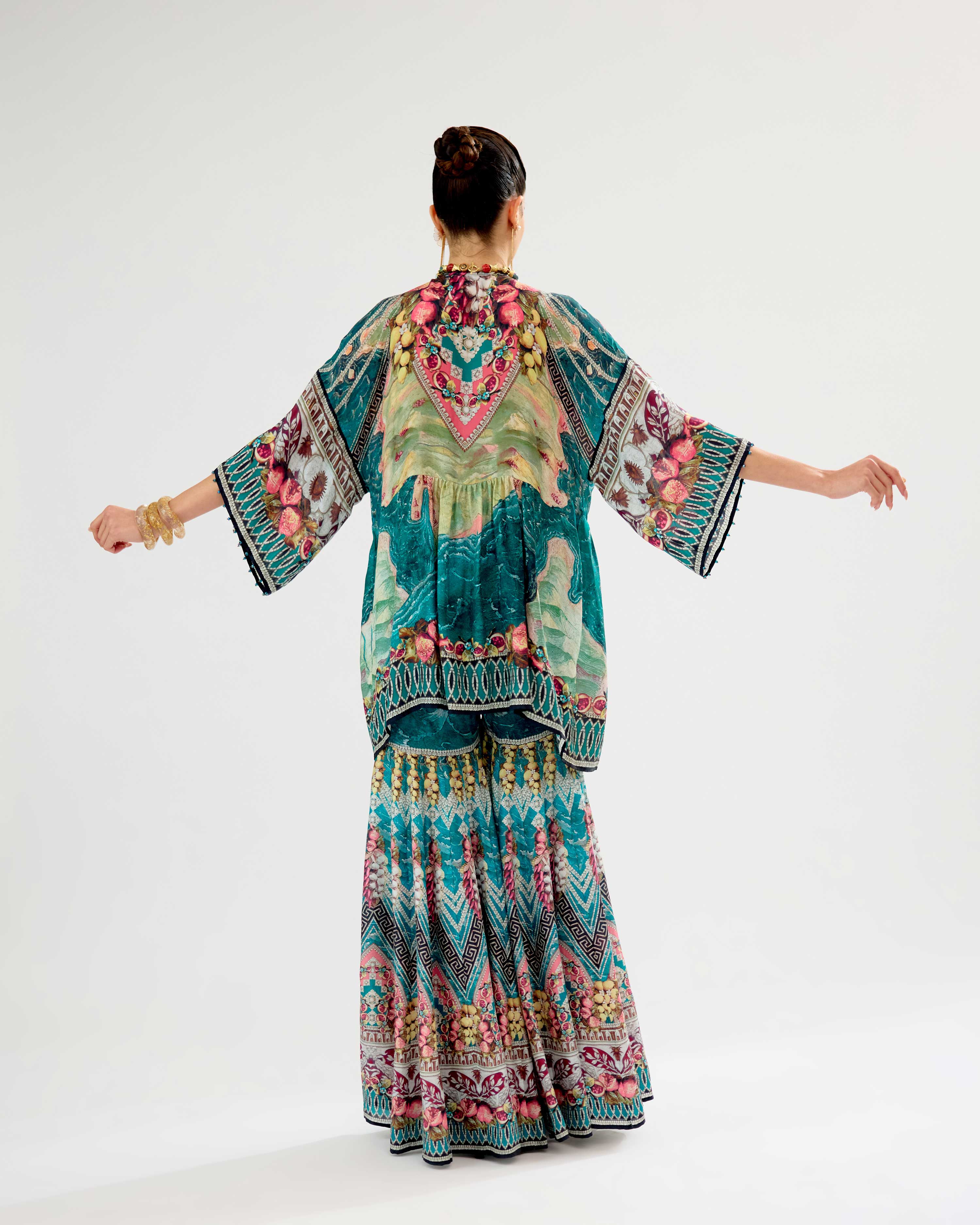 Orvieto : Kasheen/Sharara - Teal/Black