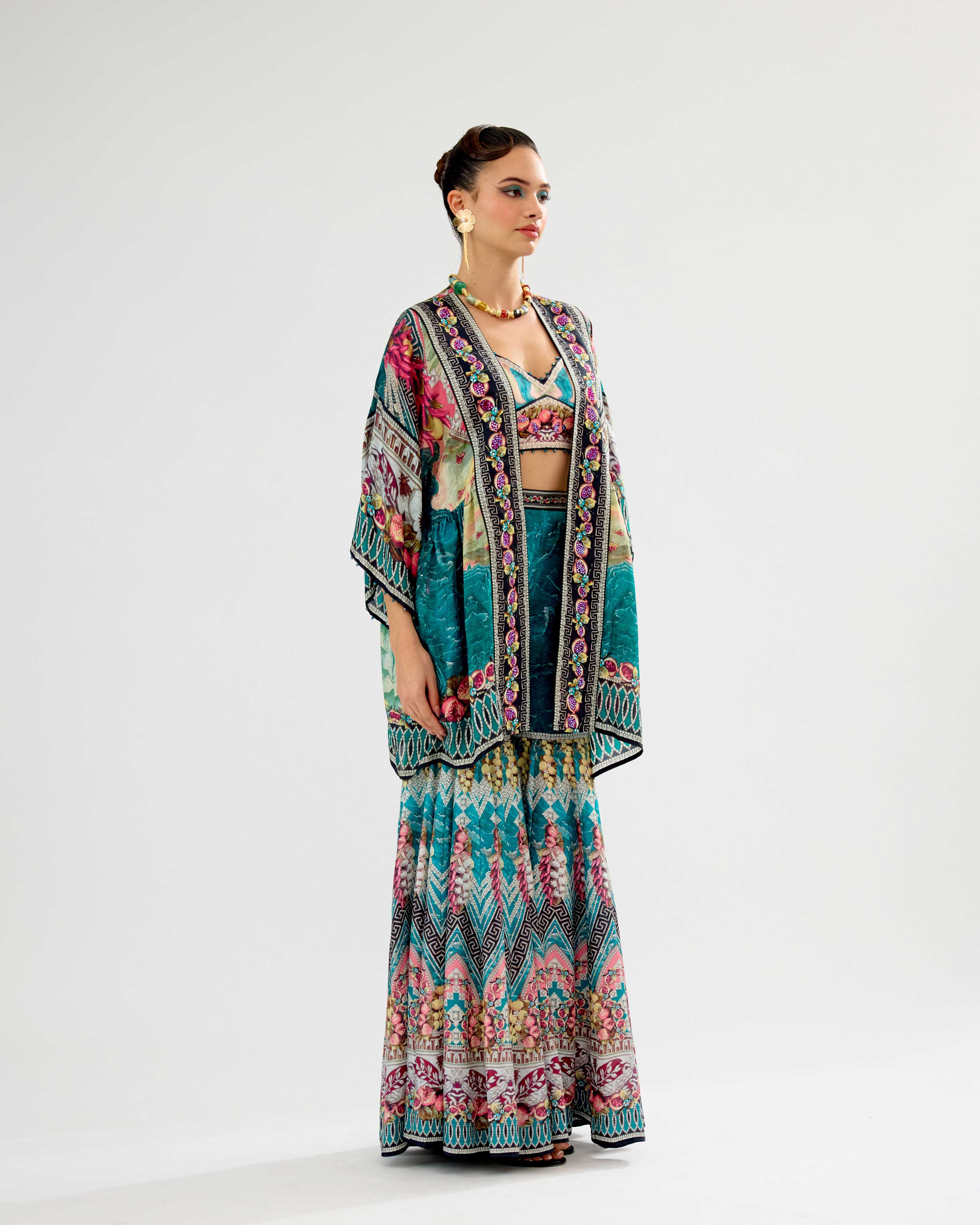 Orvieto : Kasheen/Sharara - Teal/Black
