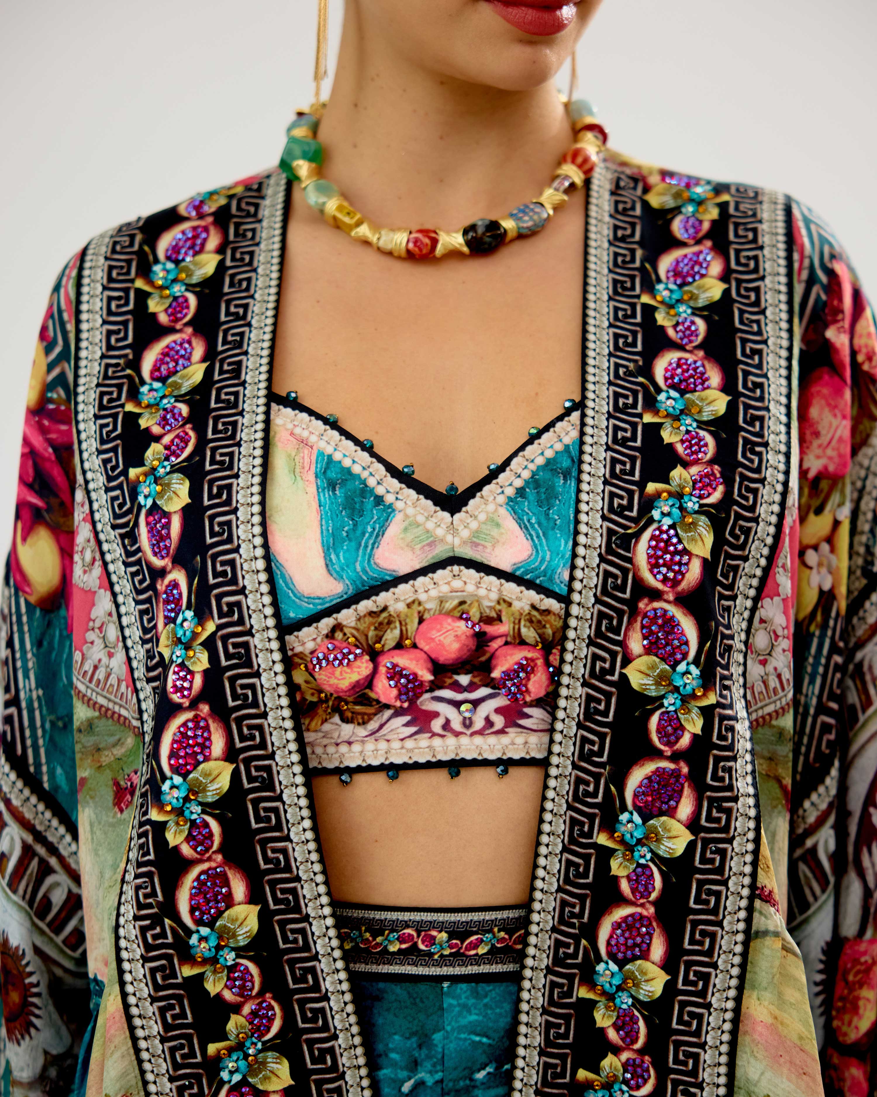 Orvieto : Kasheen/Sharara - Teal/Black