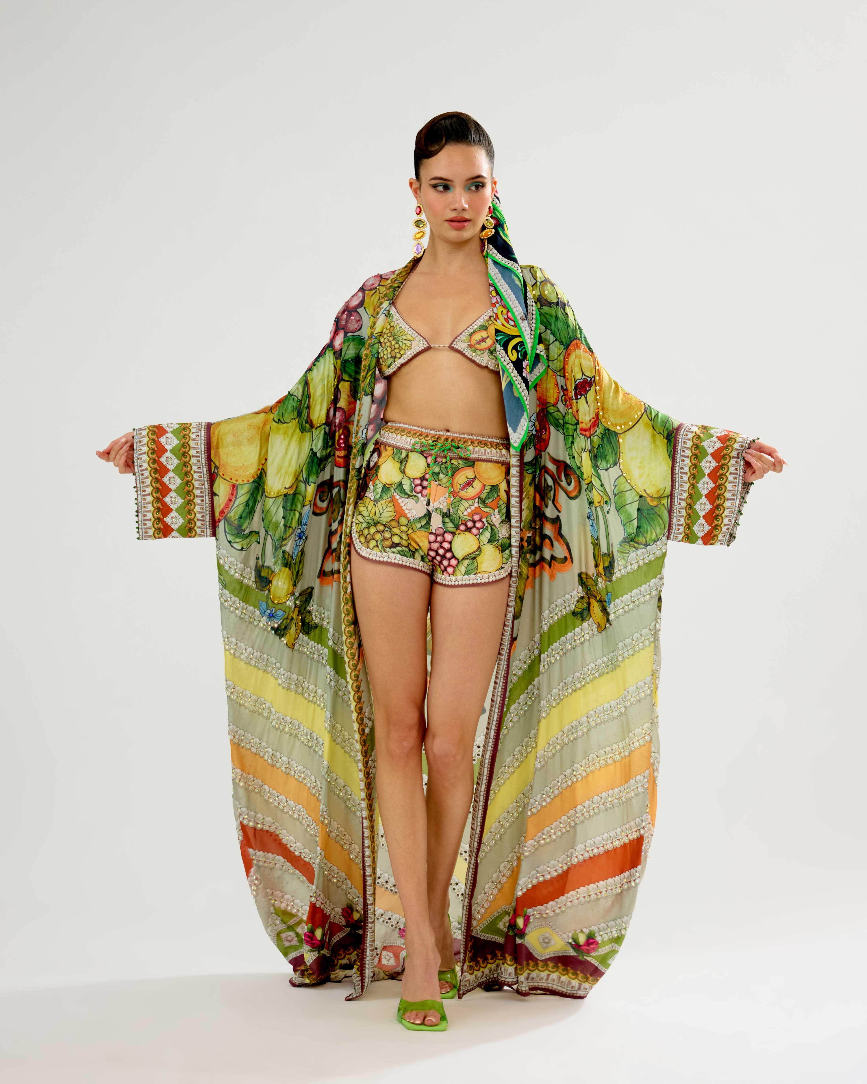 Orvieto : Kimono - Olive/Lemon