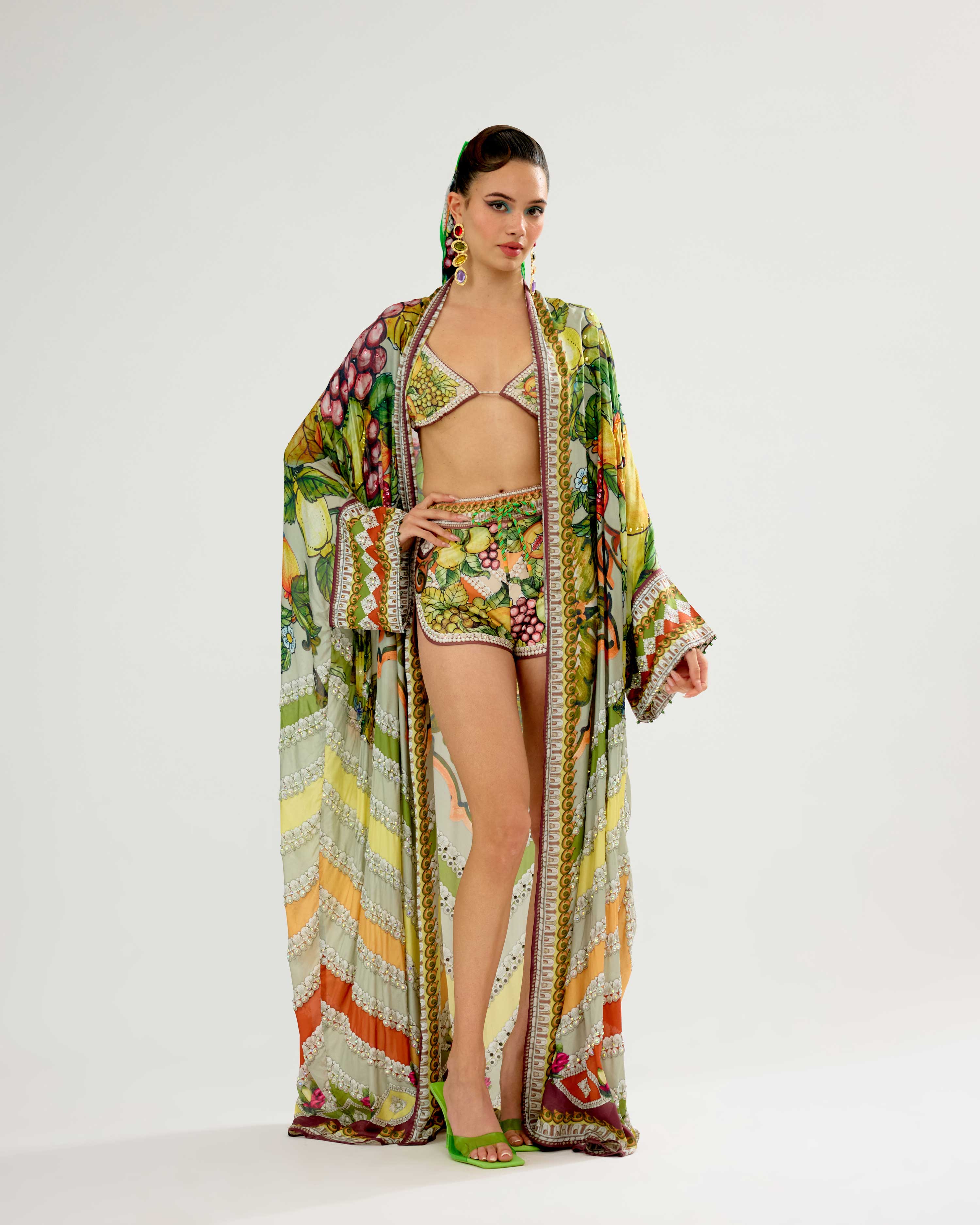 Orvieto : Kimono - Olive/Lemon