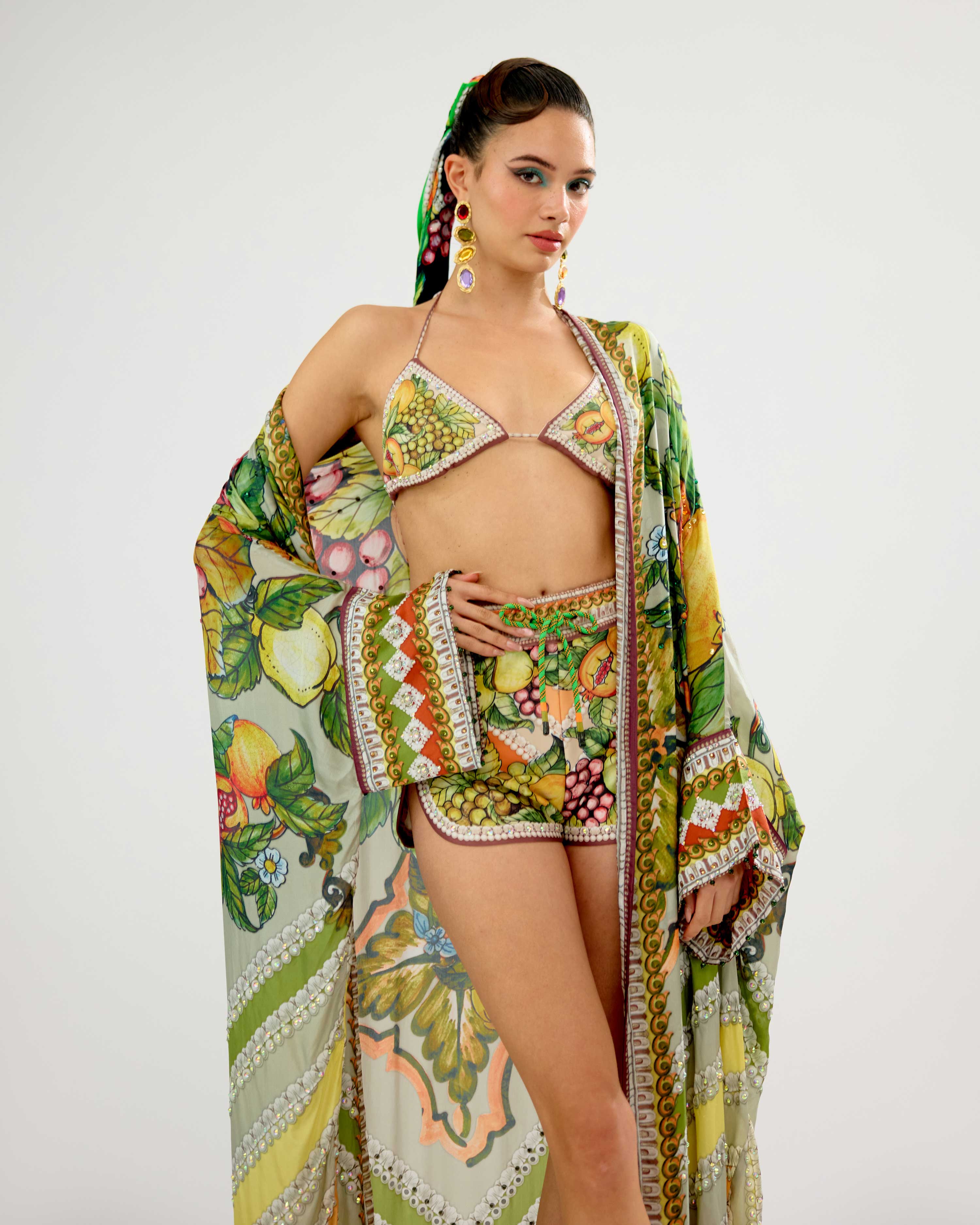 Orvieto : Kimono - Olive/Lemon