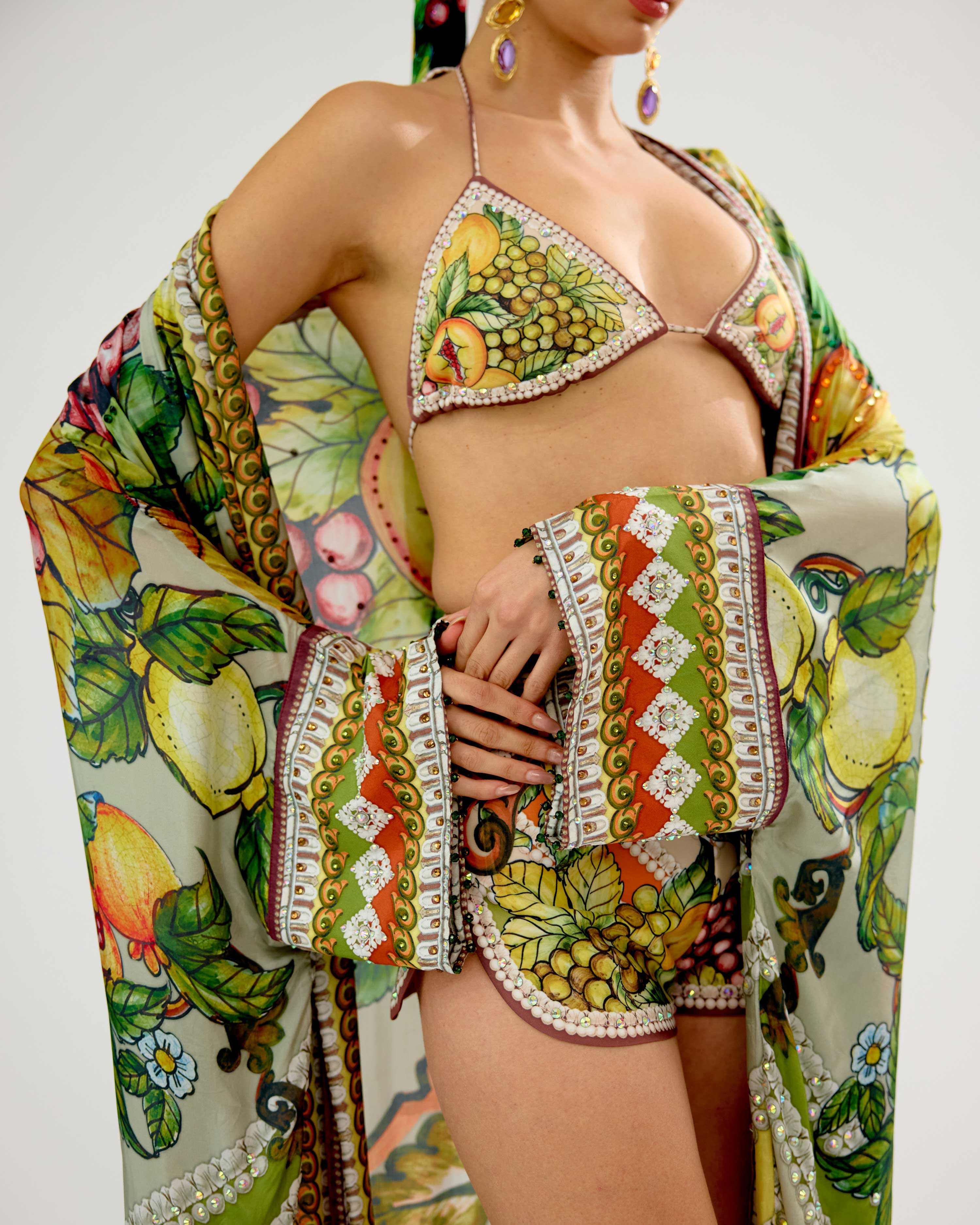 Orvieto : Kimono - Olive/Lemon