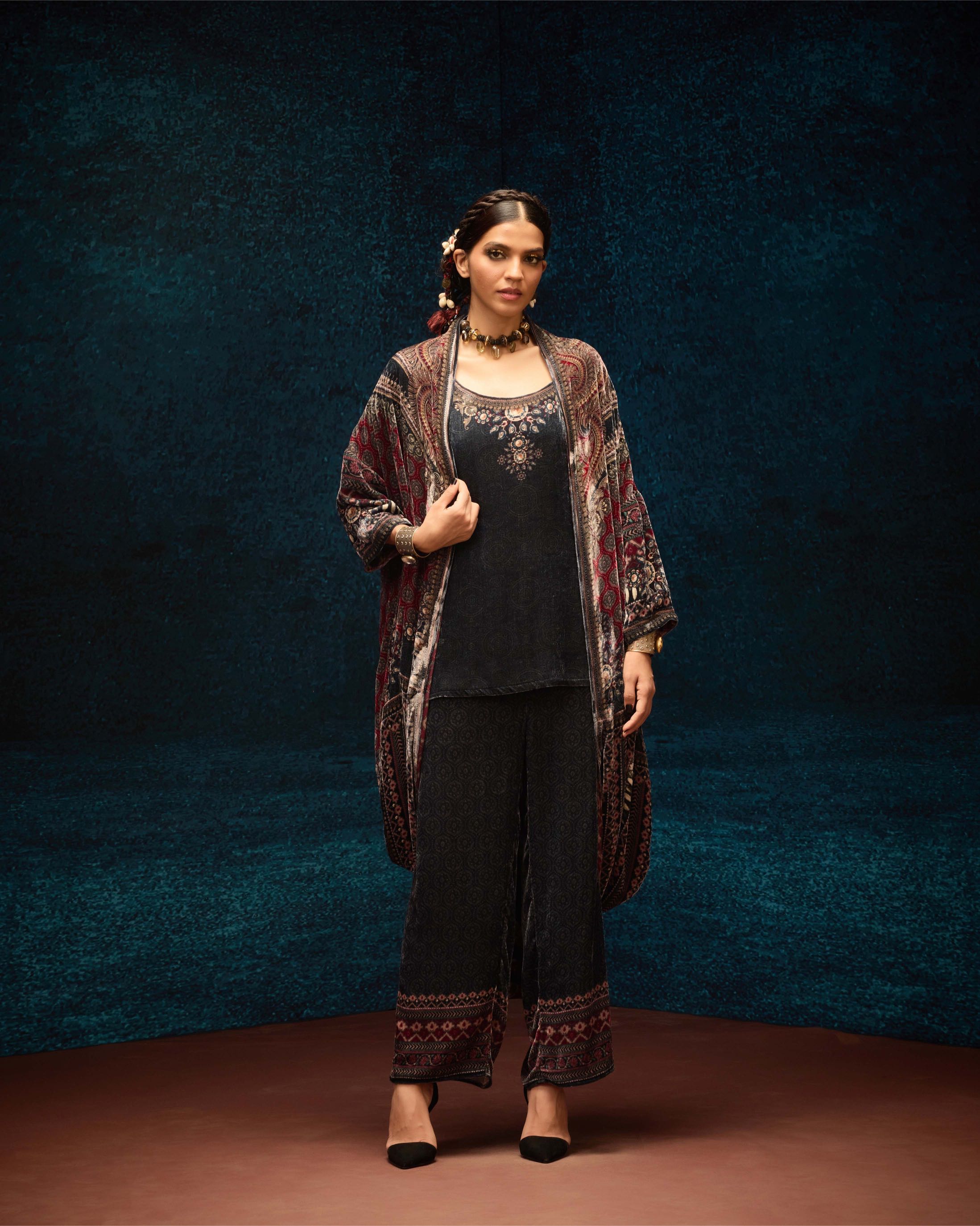 Ajrakh : Jannat - Black