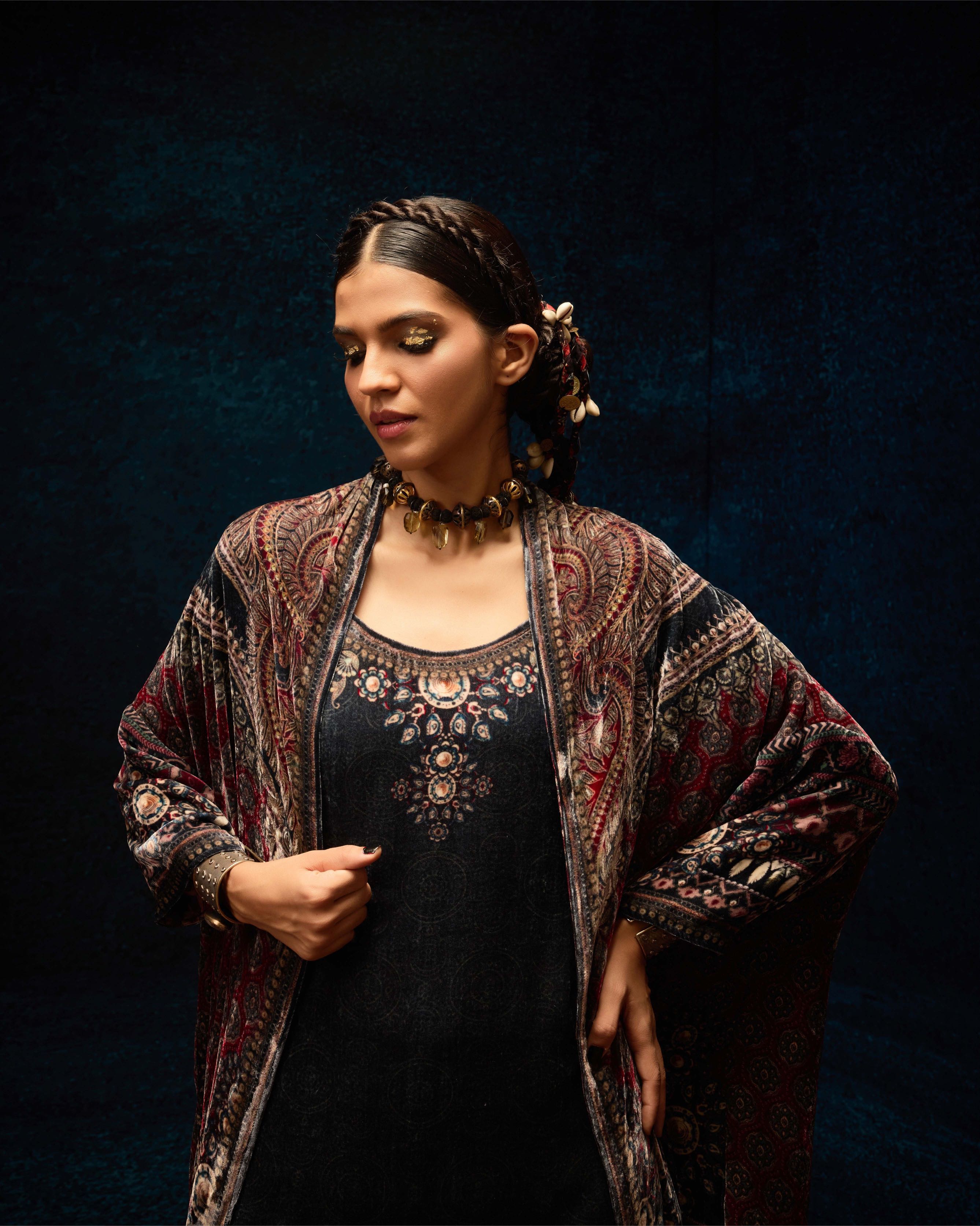 Ajrakh : Jannat - Black