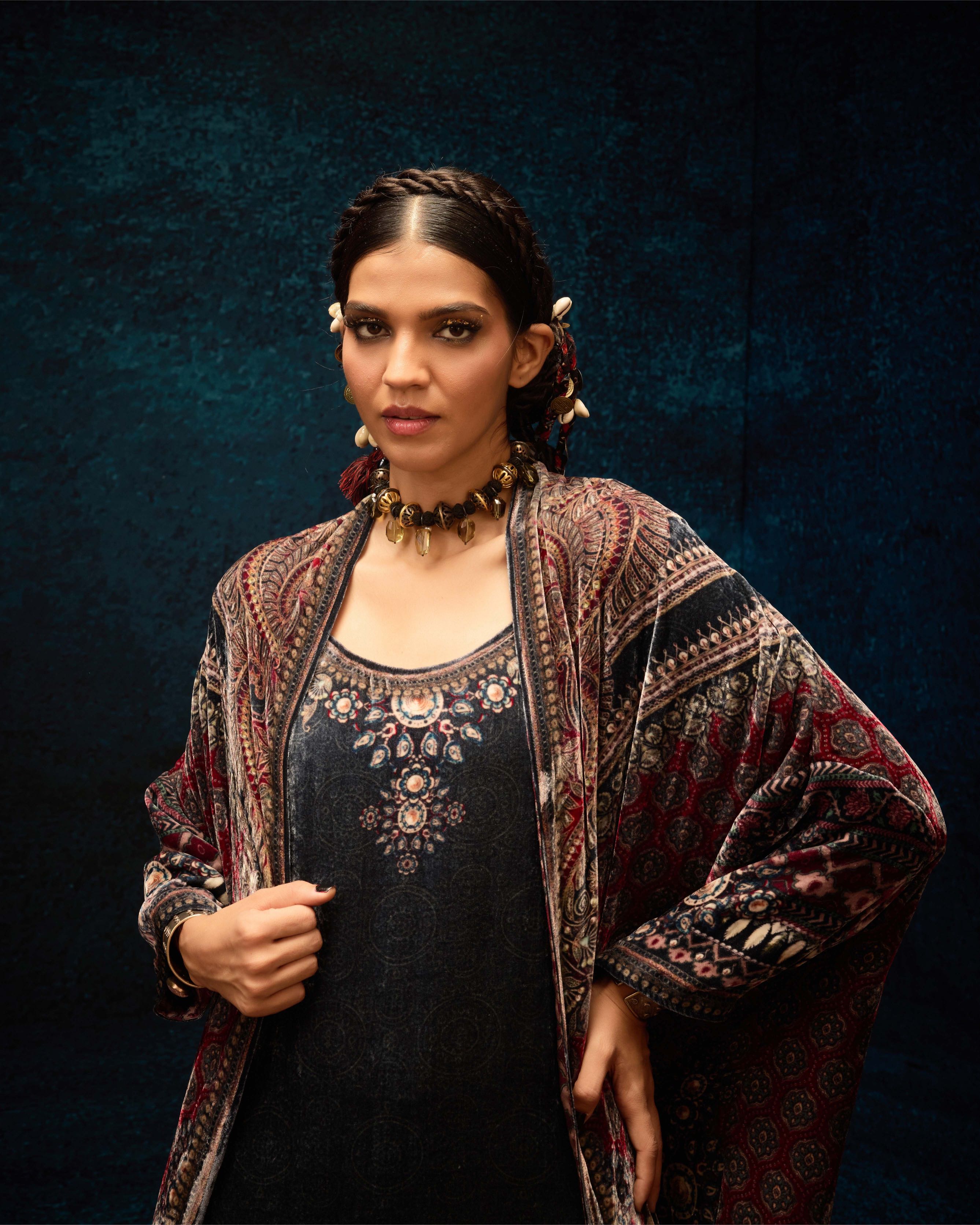 Ajrakh : Jannat - Black