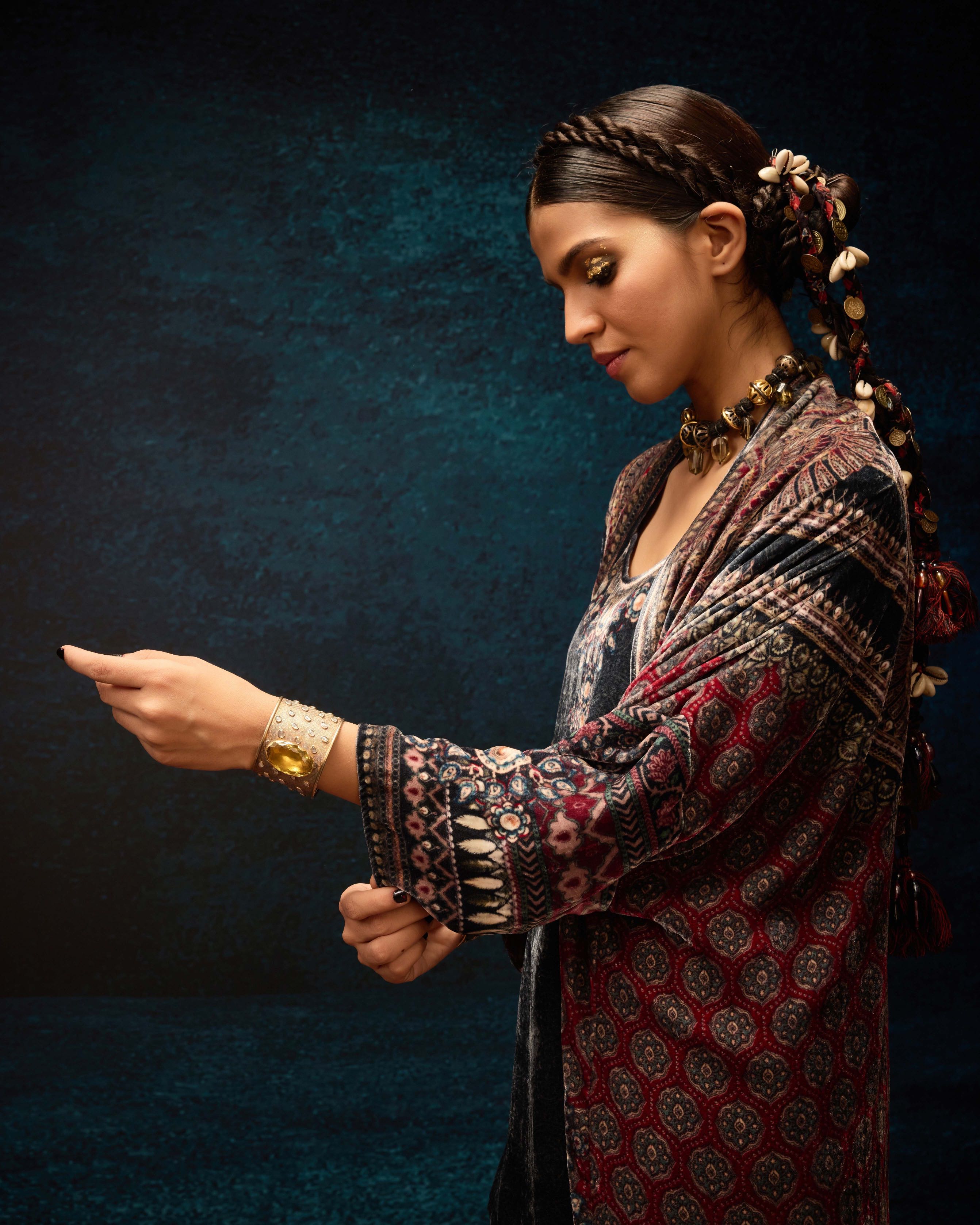 Ajrakh : Jannat - Black