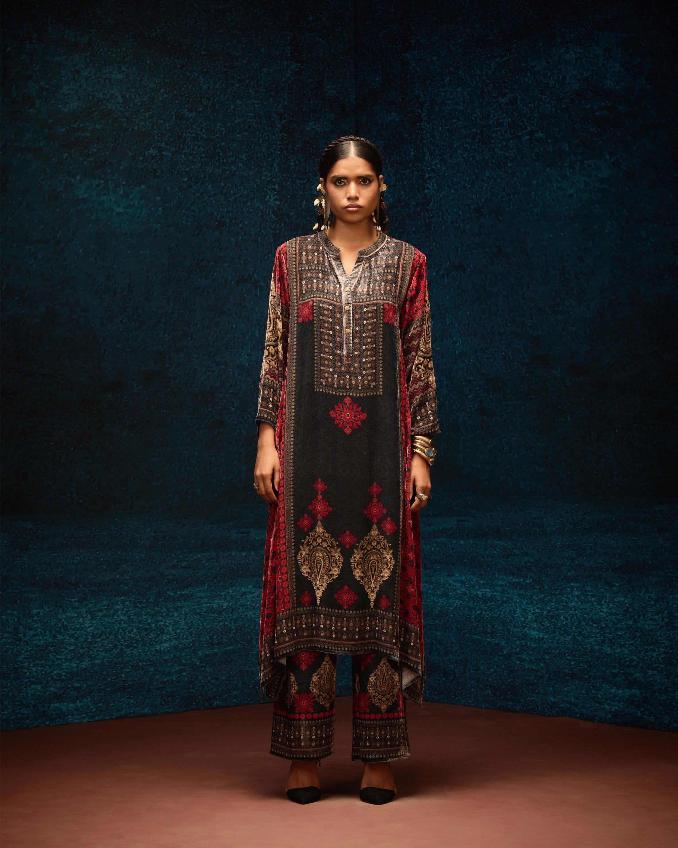 Ajrakh : Zeynep - Red/Black