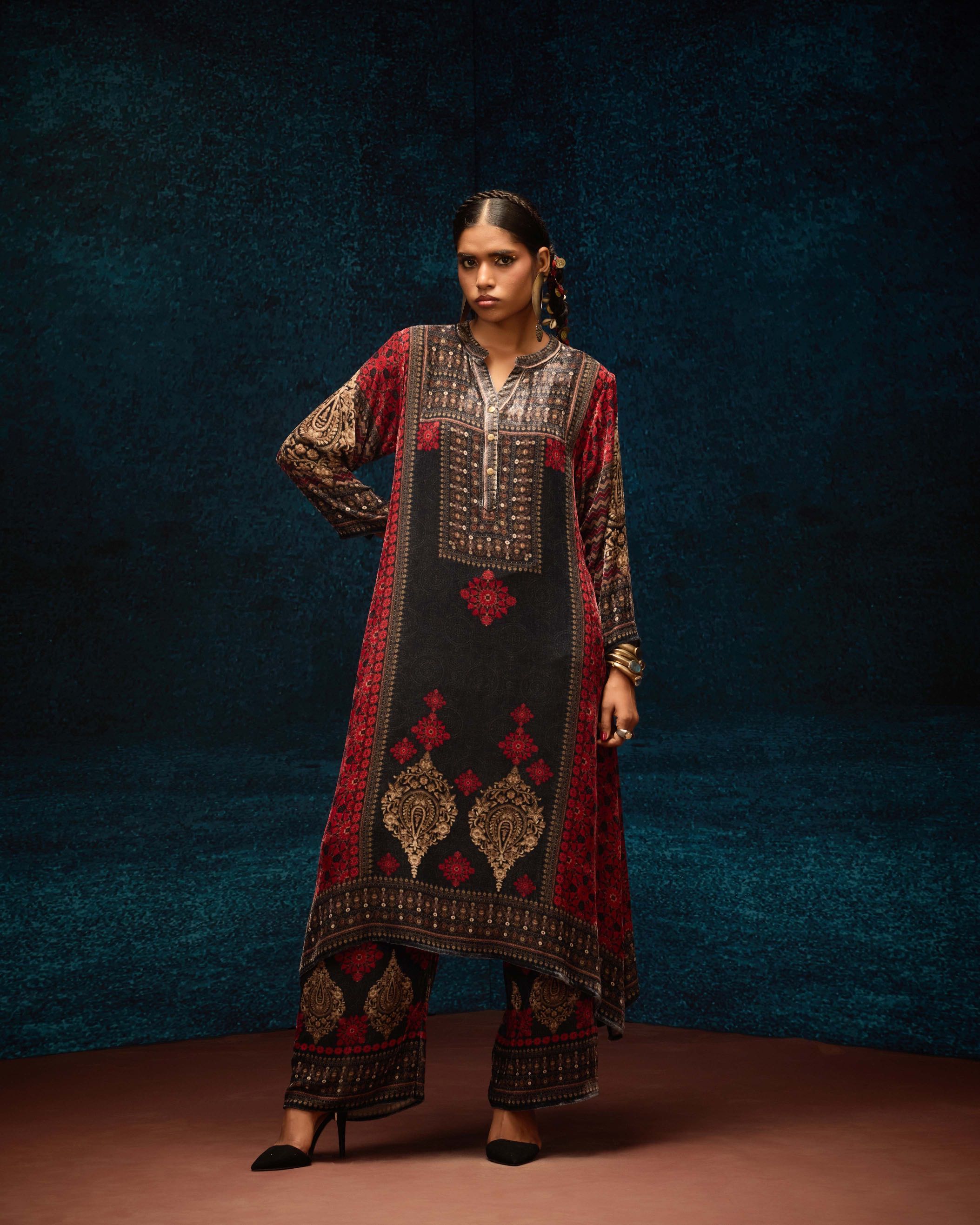 Ajrakh : Zeynep - Red/Black