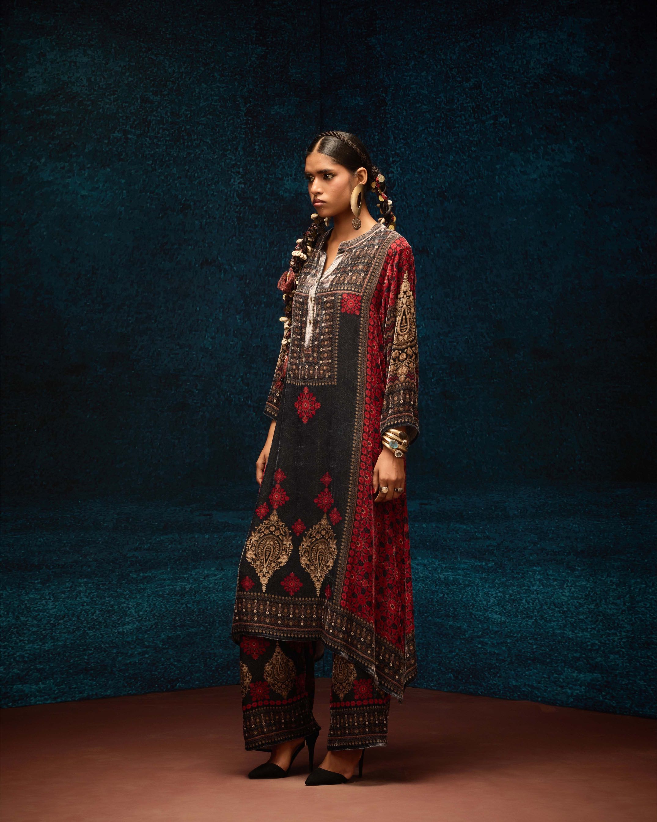 Ajrakh : Zeynep - Red/Black