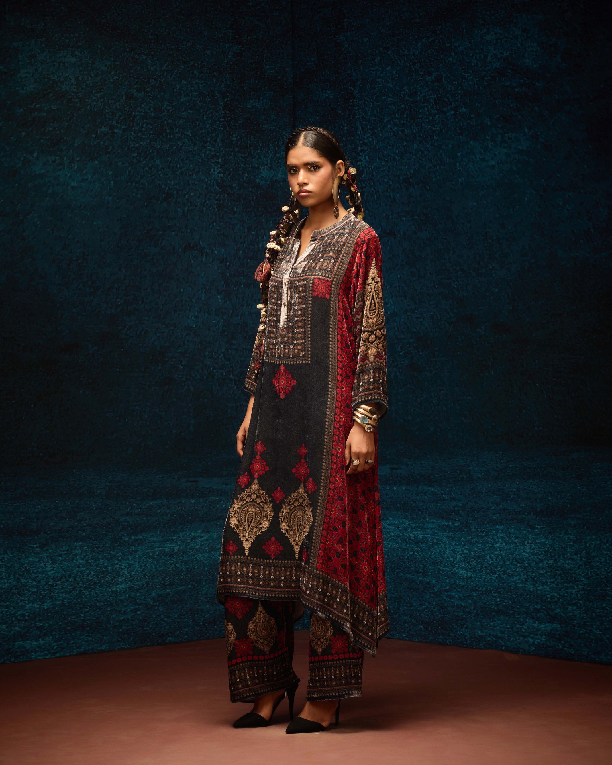 Ajrakh : Zeynep - Red/Black