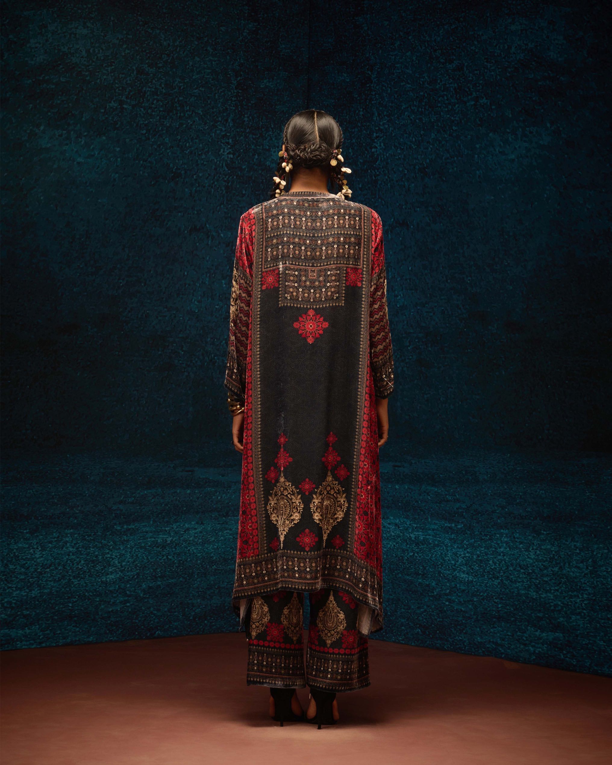 Ajrakh : Zeynep - Red/Black