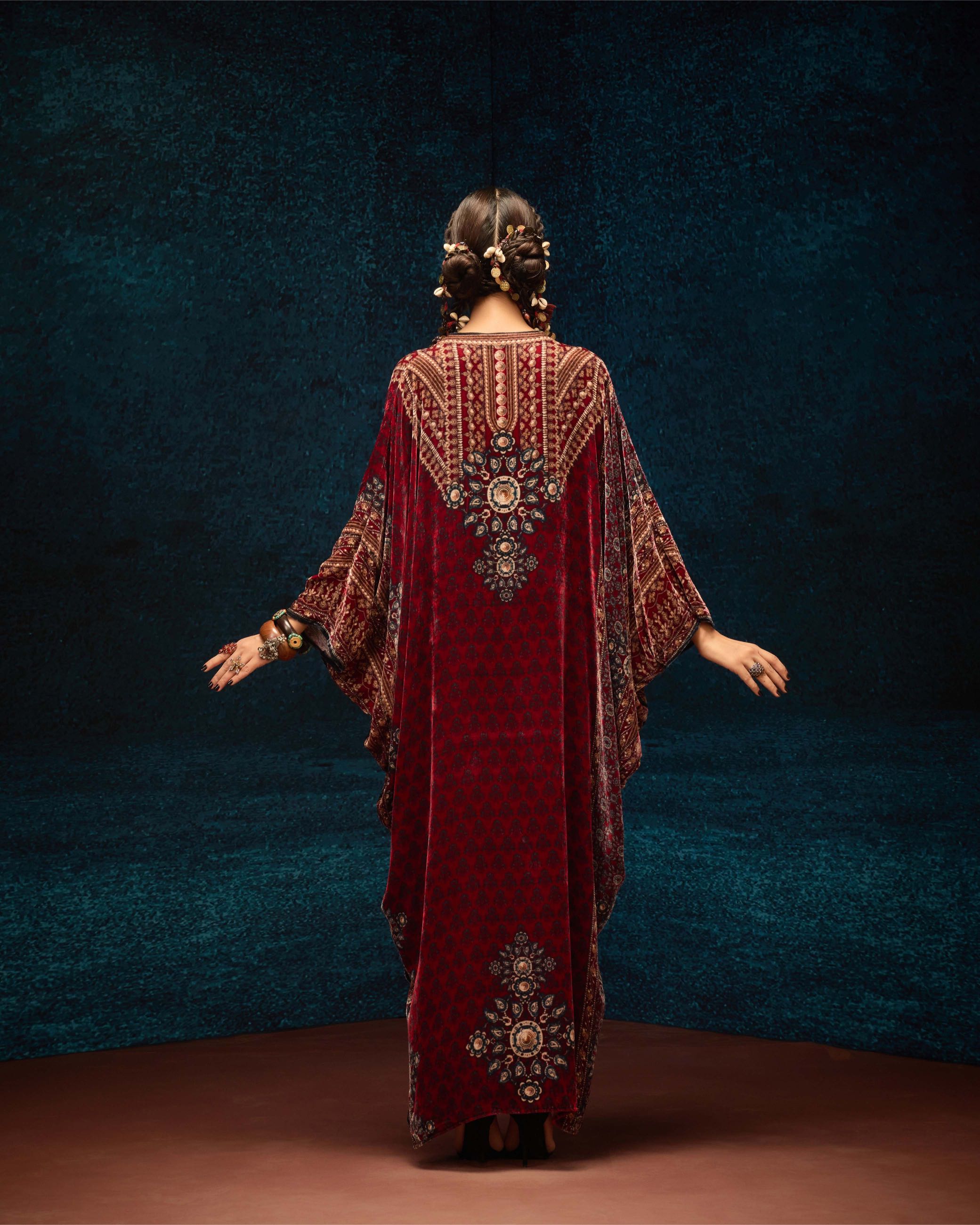 Ajrakh : Verusha - Maroon