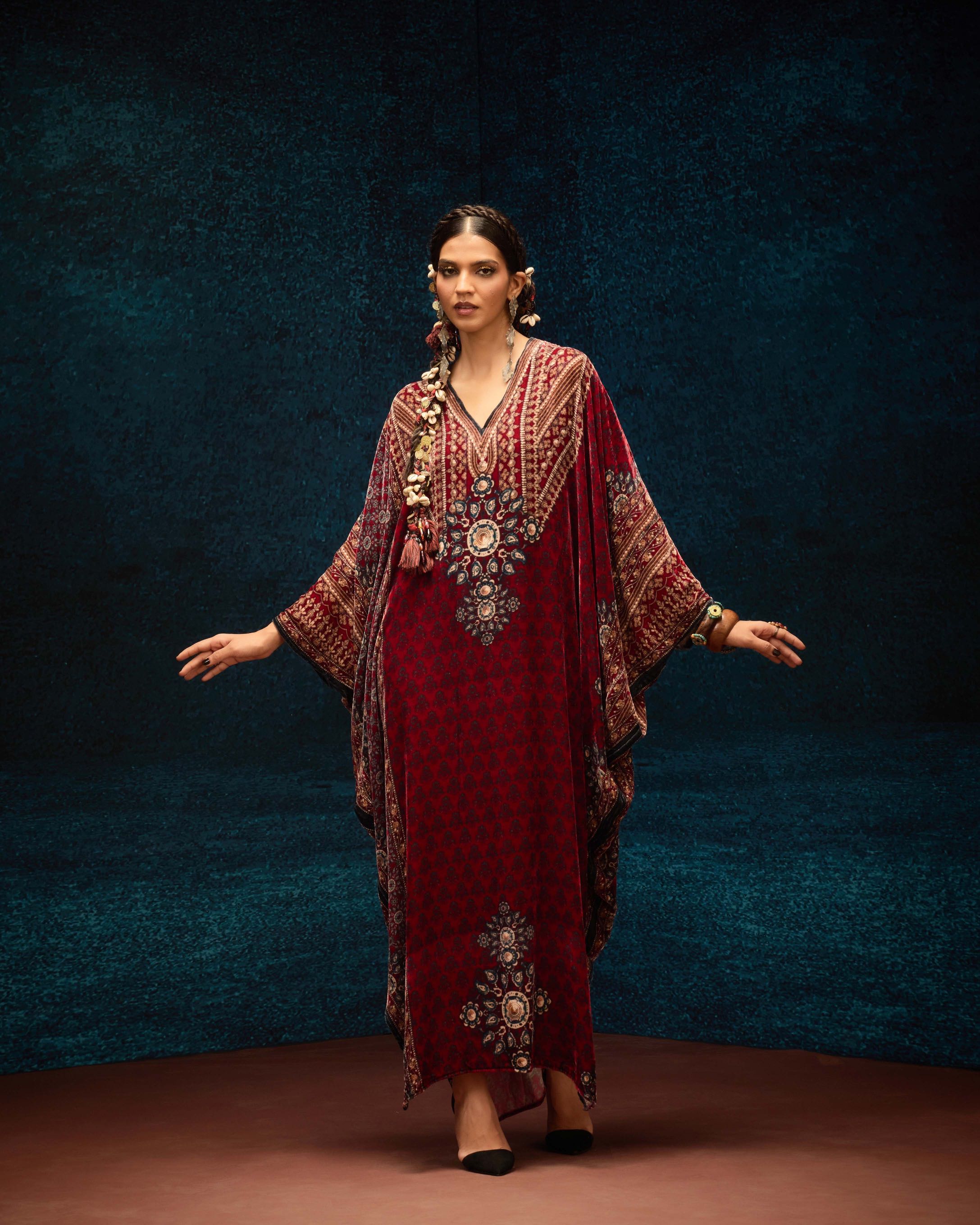 Ajrakh : Verusha - Maroon