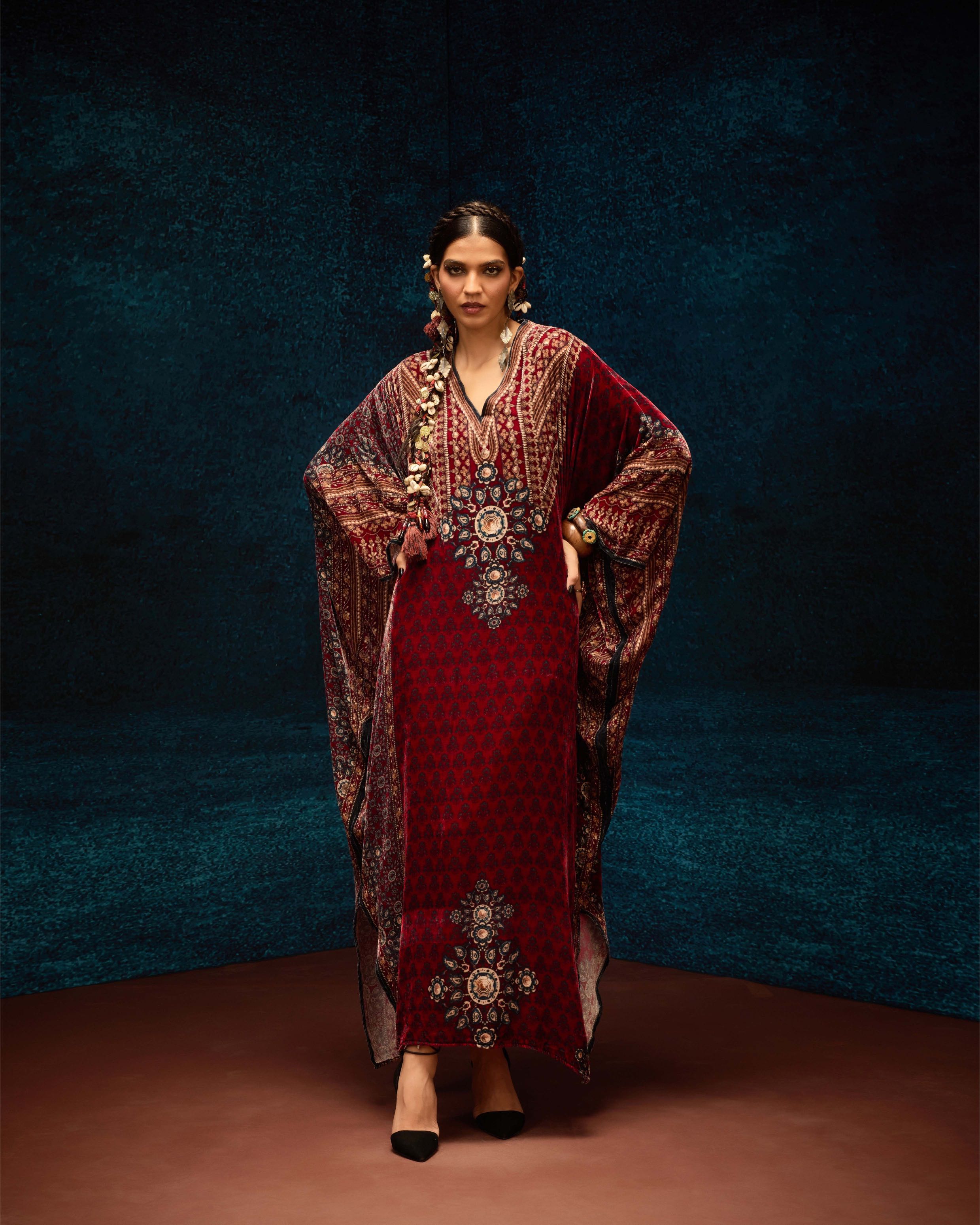 Ajrakh : Verusha - Maroon