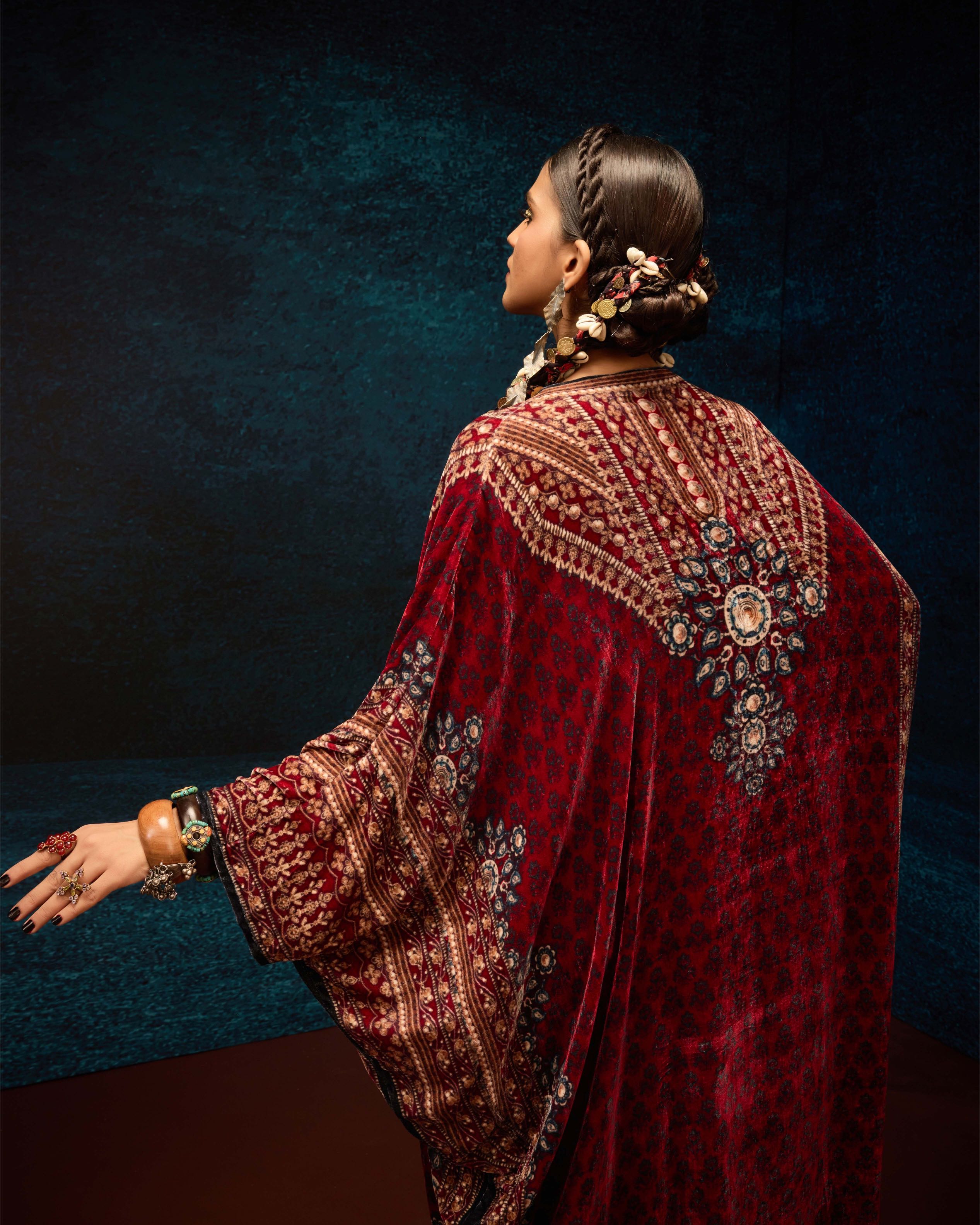 Ajrakh : Verusha - Maroon