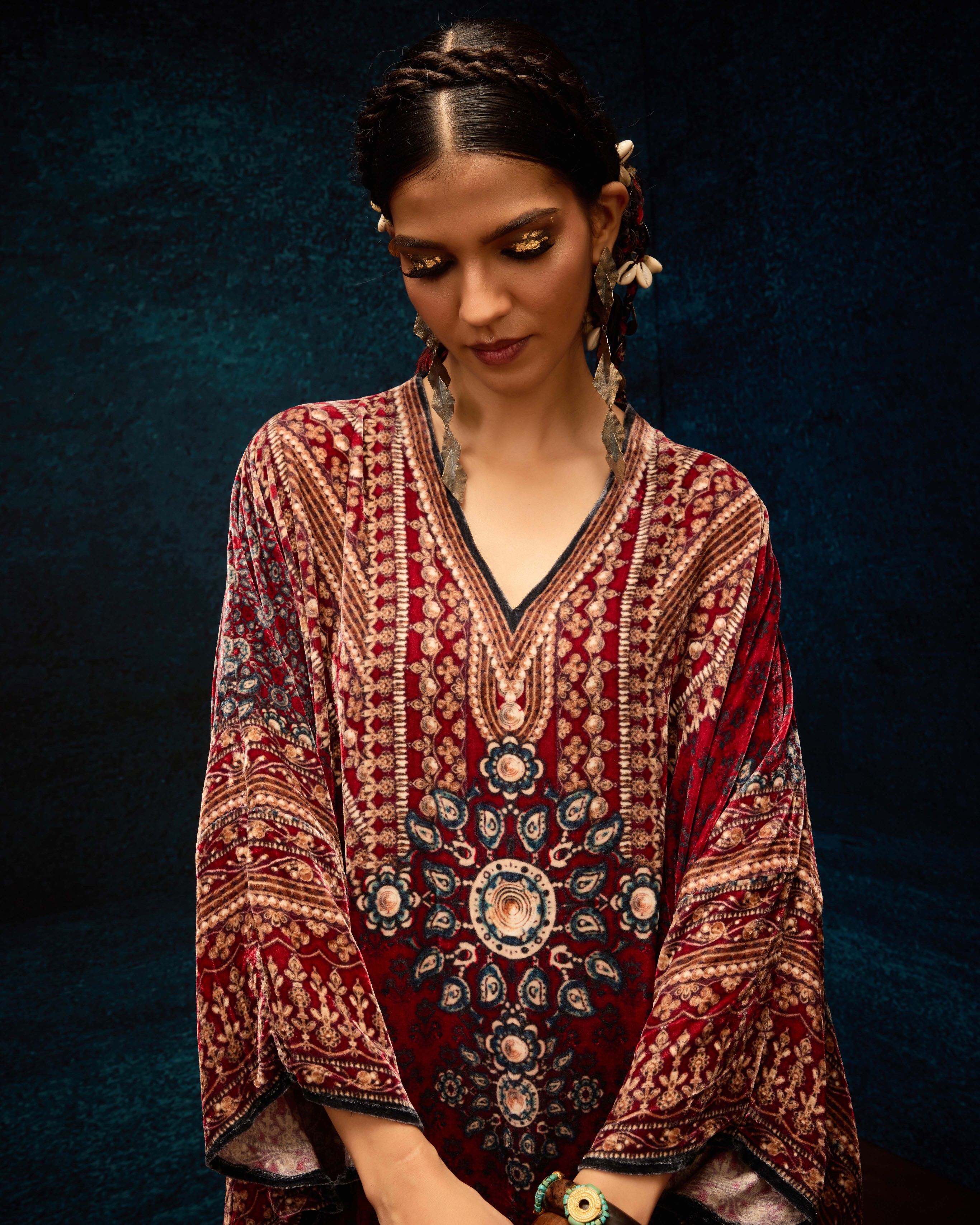 Ajrakh : Verusha - Maroon