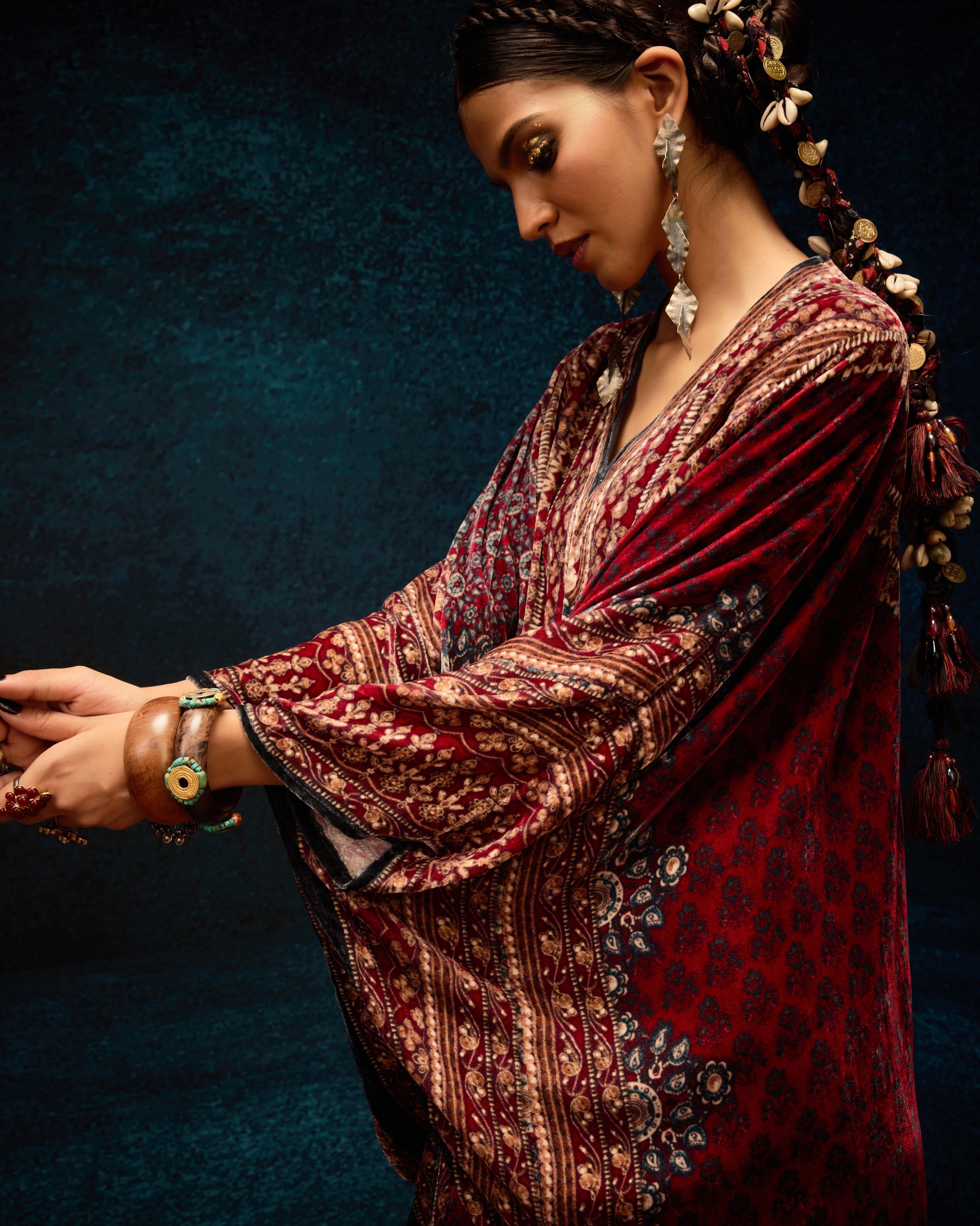 Ajrakh : Verusha - Maroon