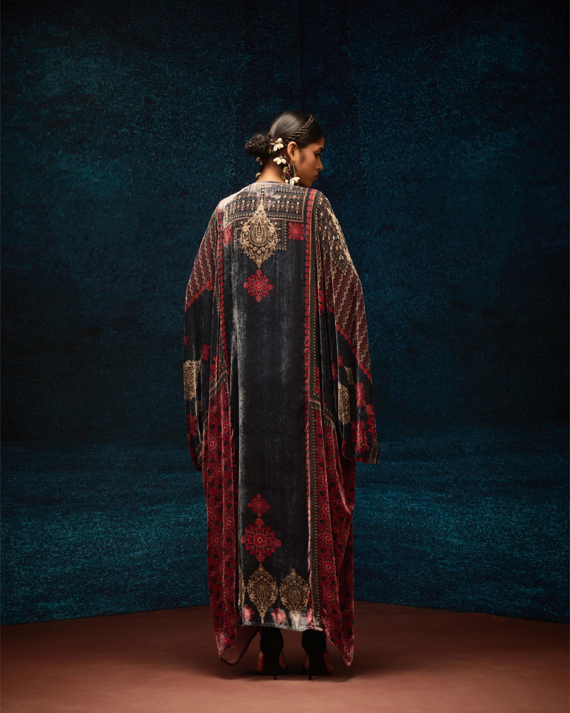 Ajrakh : Beatrice - Red/Black