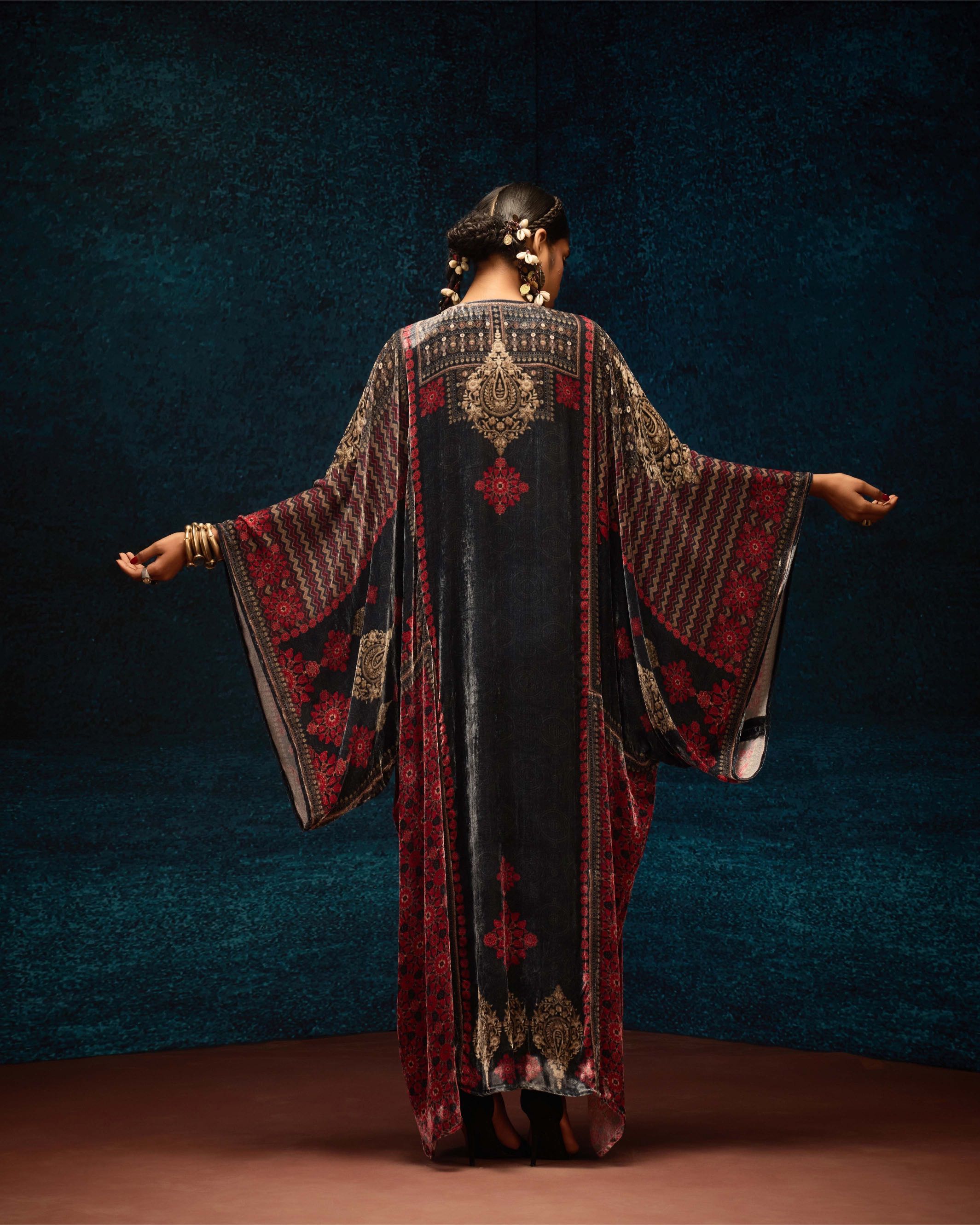 Ajrakh : Beatrice - Red/Black