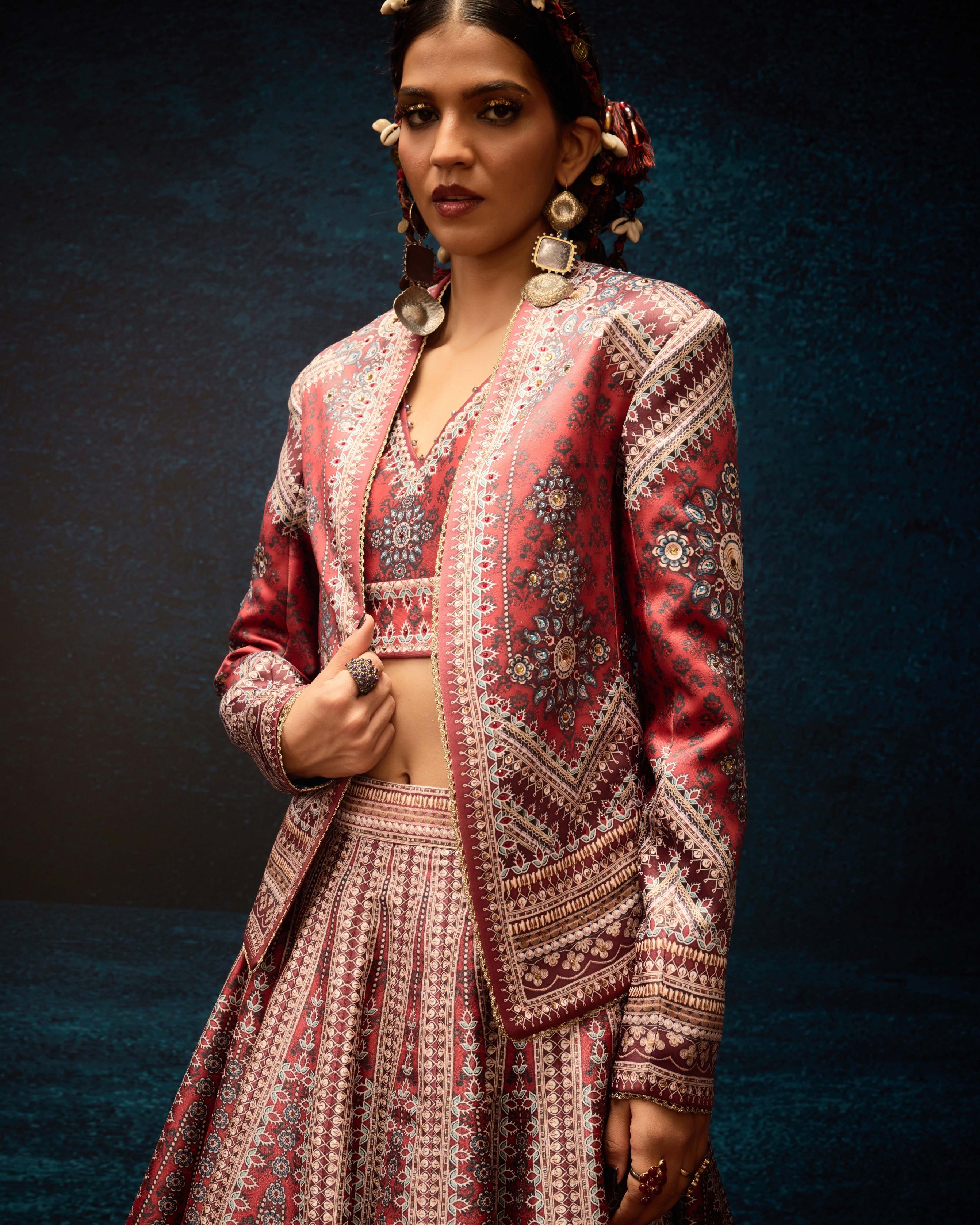Ajrakh : Lavisha Leela - Red