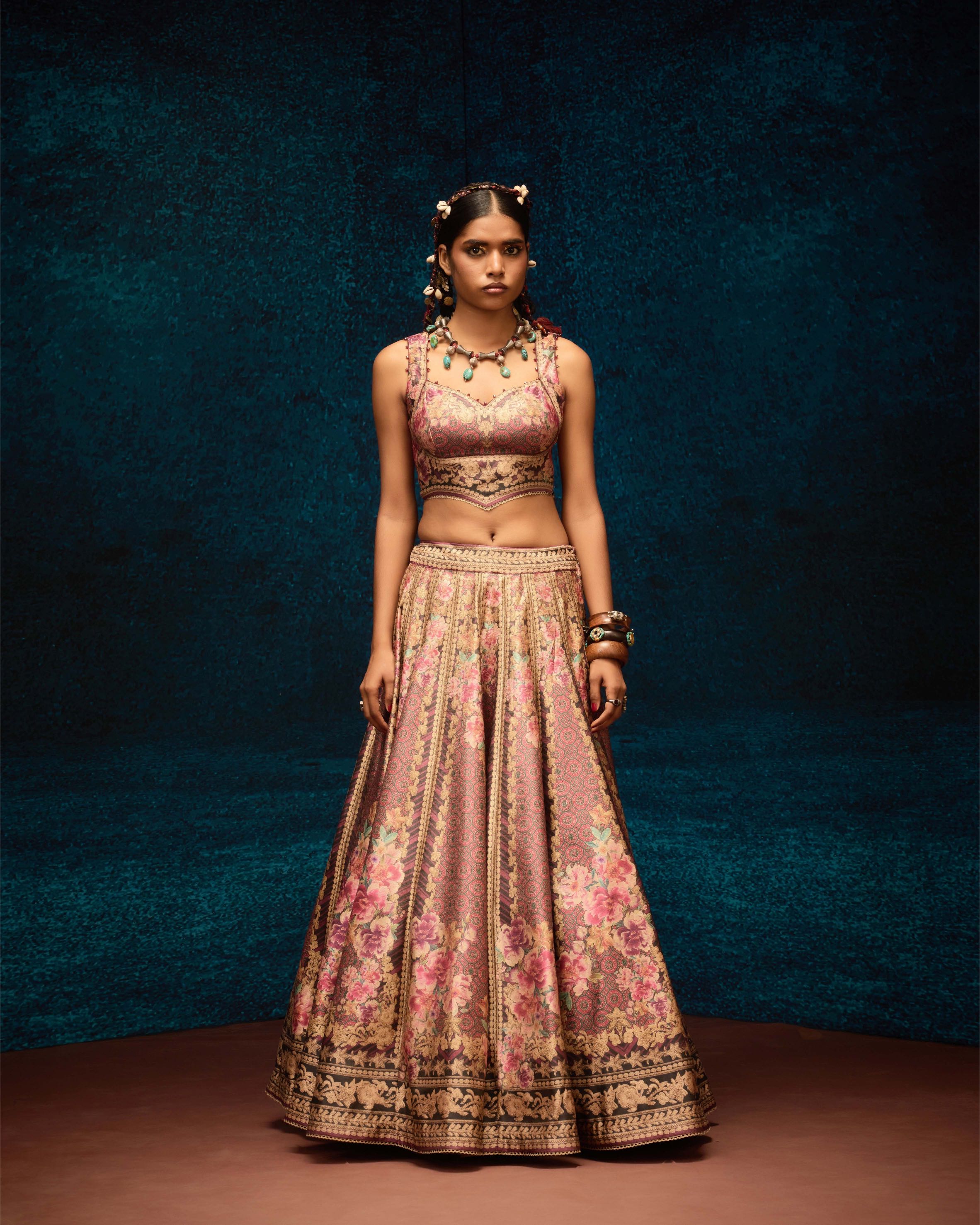 Ajrakh : Leela - Maroon