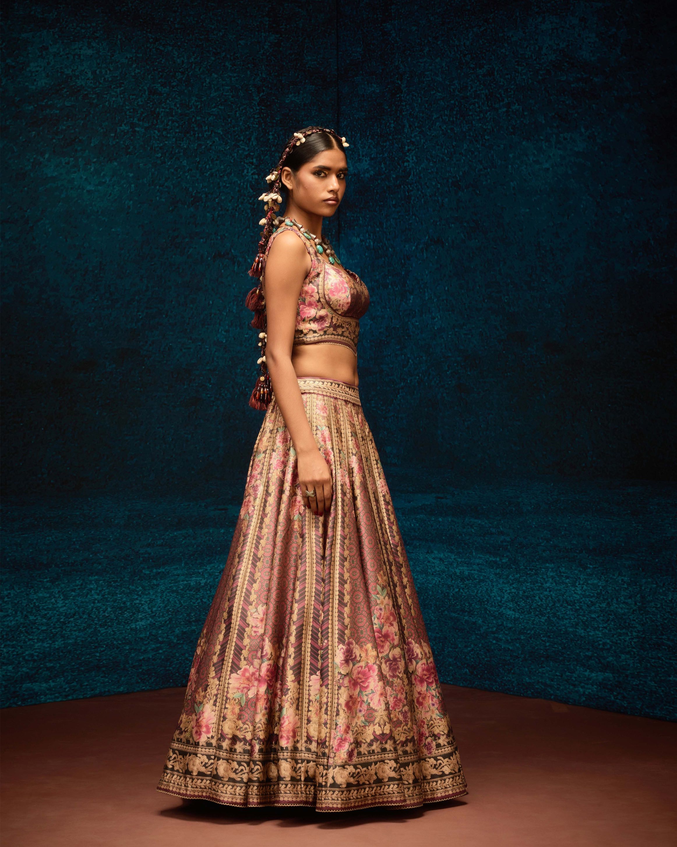 Ajrakh : Leela - Maroon