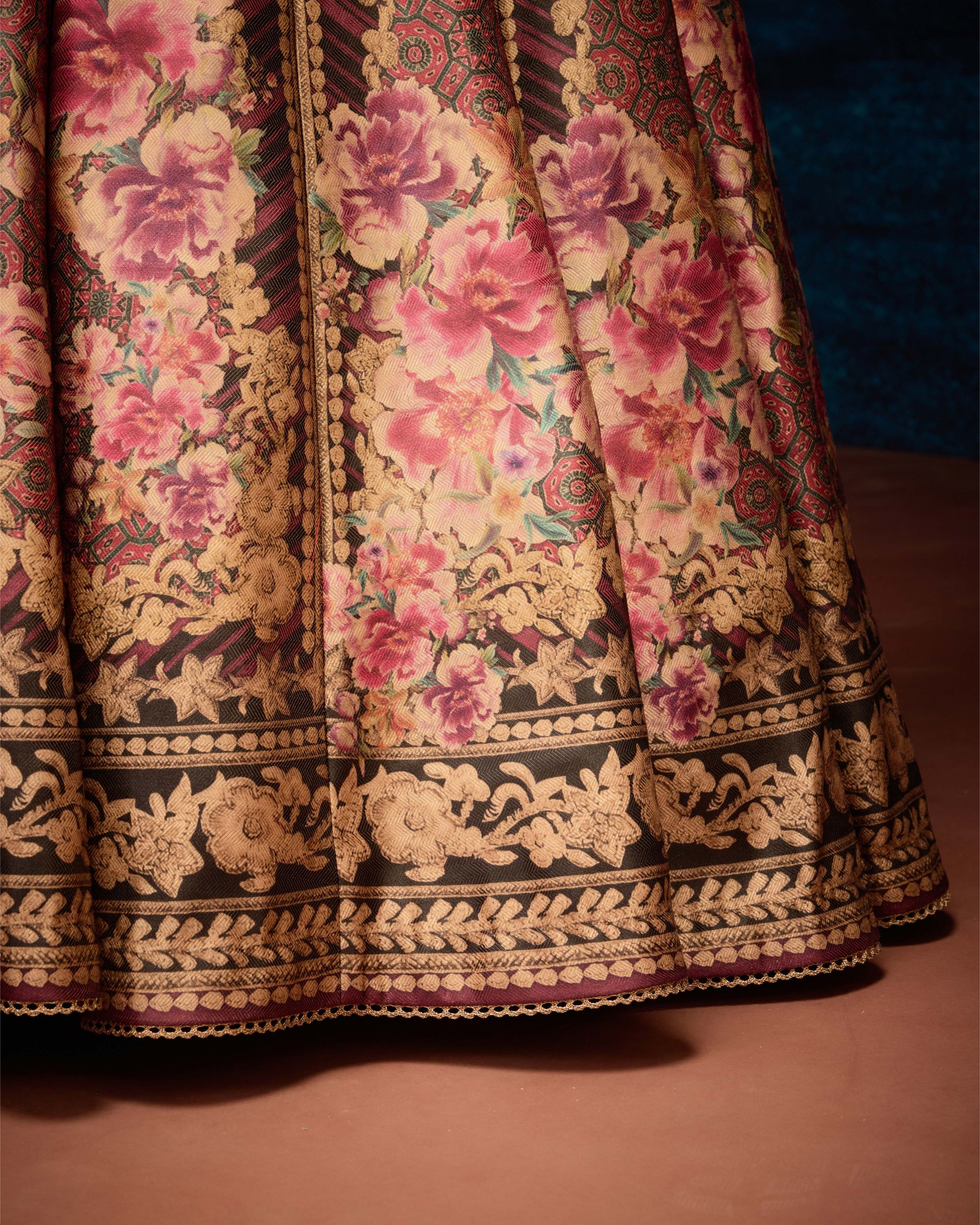 Ajrakh : Leela - Maroon