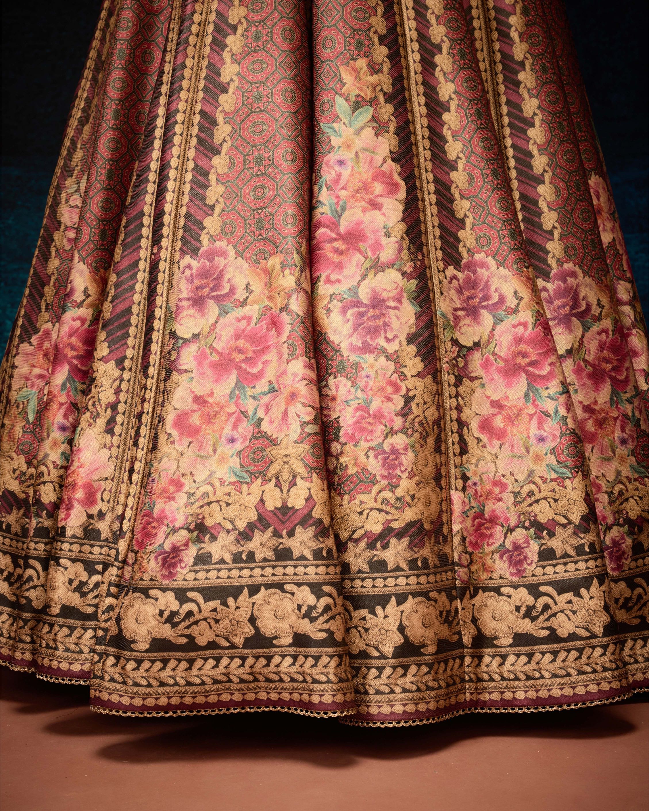Ajrakh : Leela - Maroon