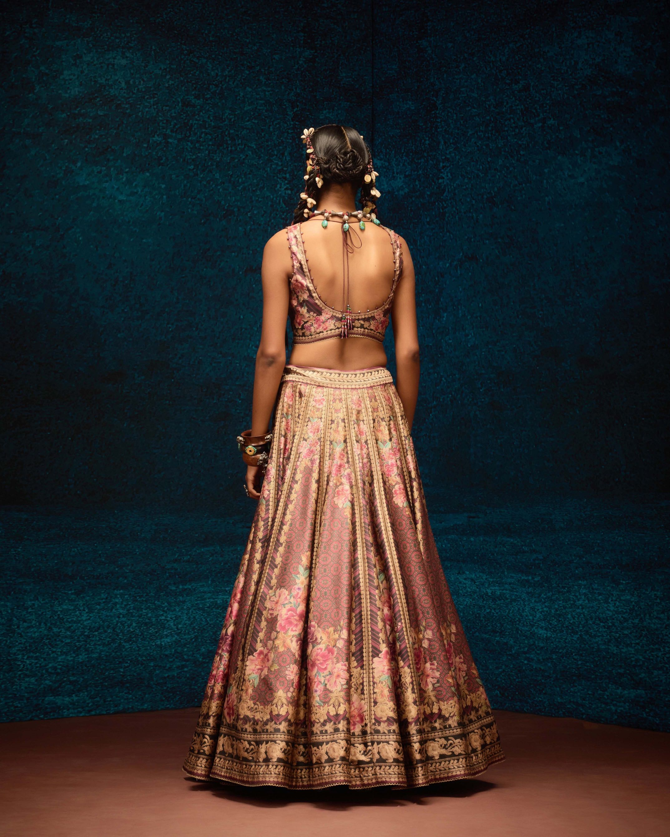 Ajrakh : Leela - Maroon