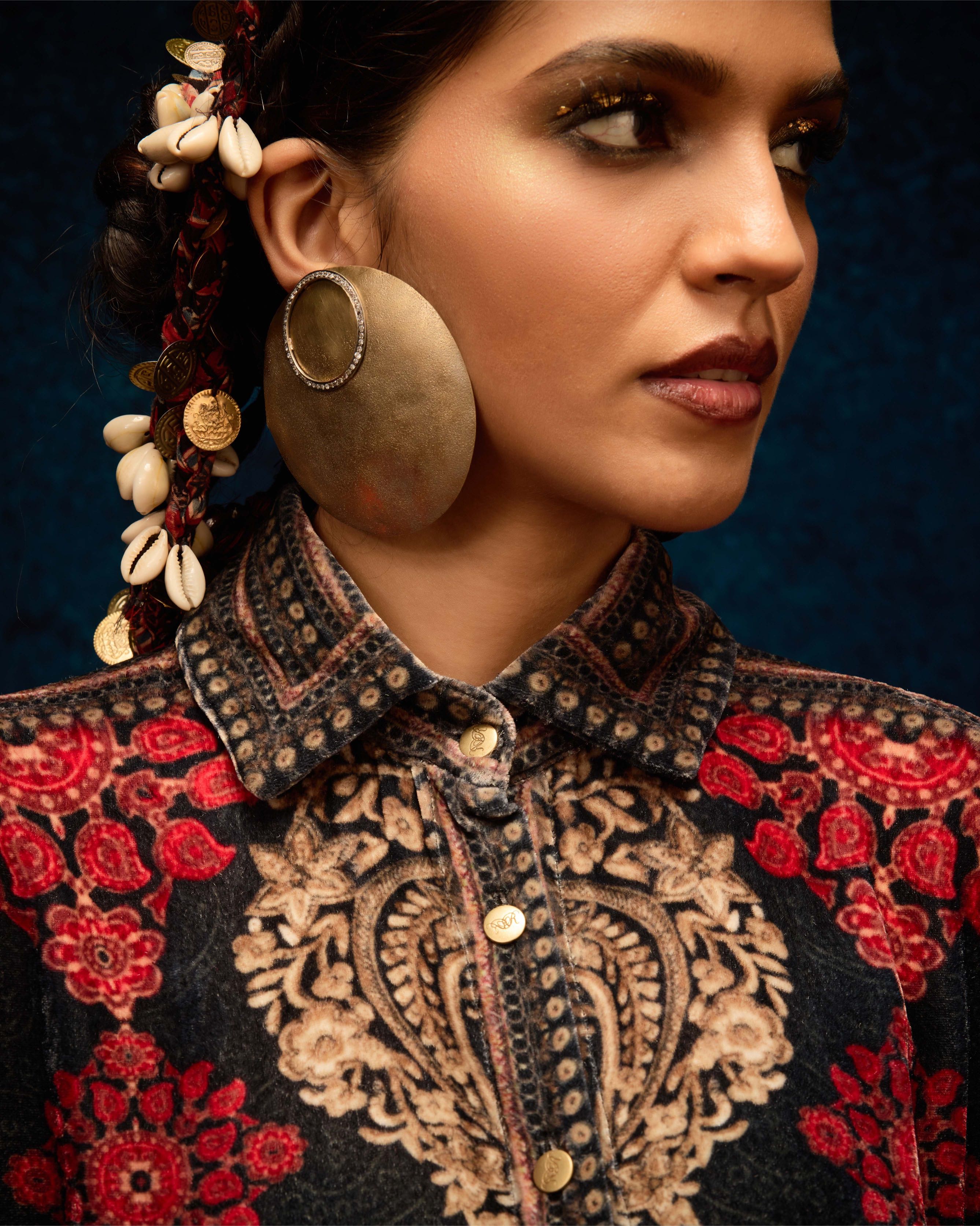 Ajrakh : Simona - Red/Black