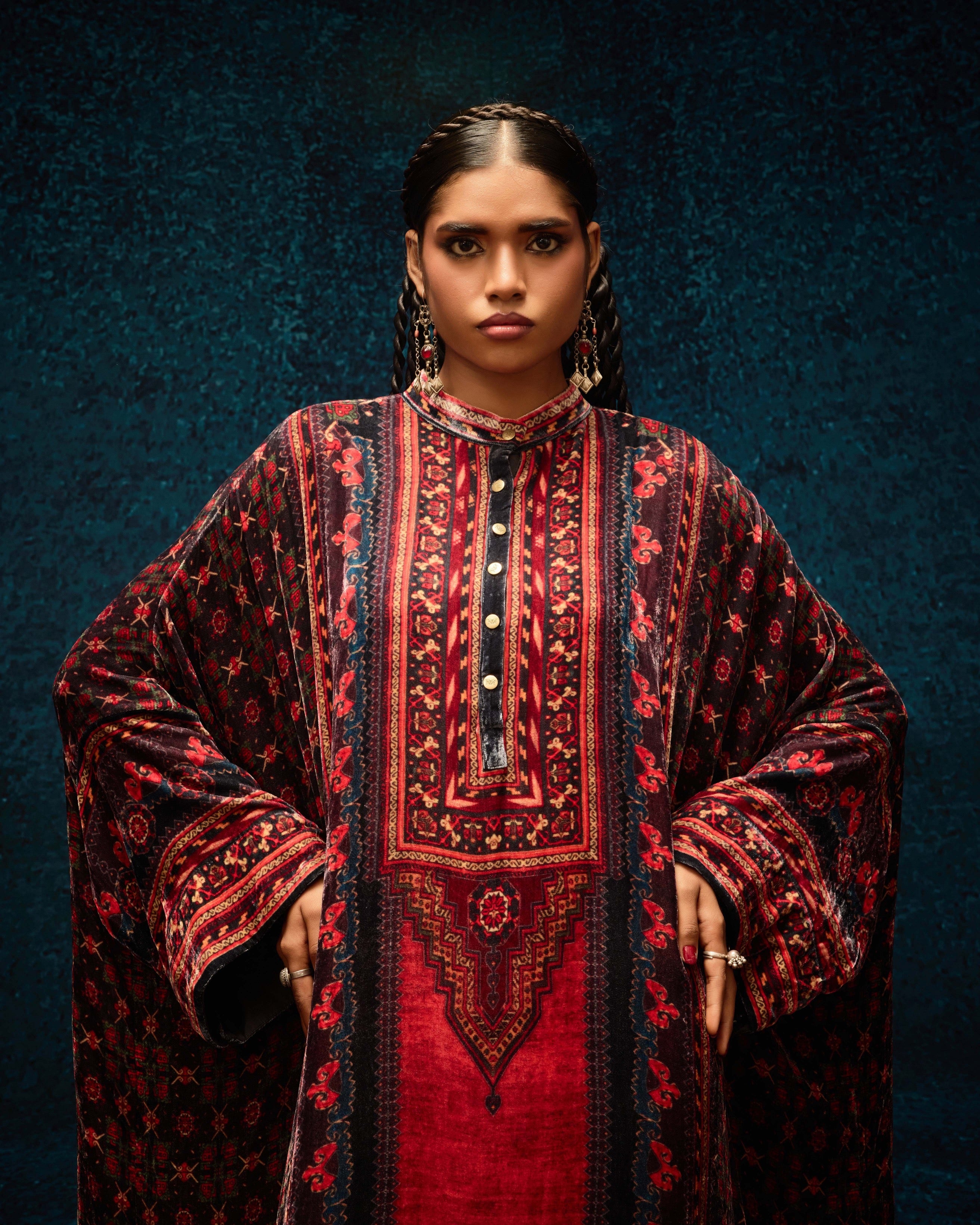 Ajrakh/Shiraz : Clarice - Red