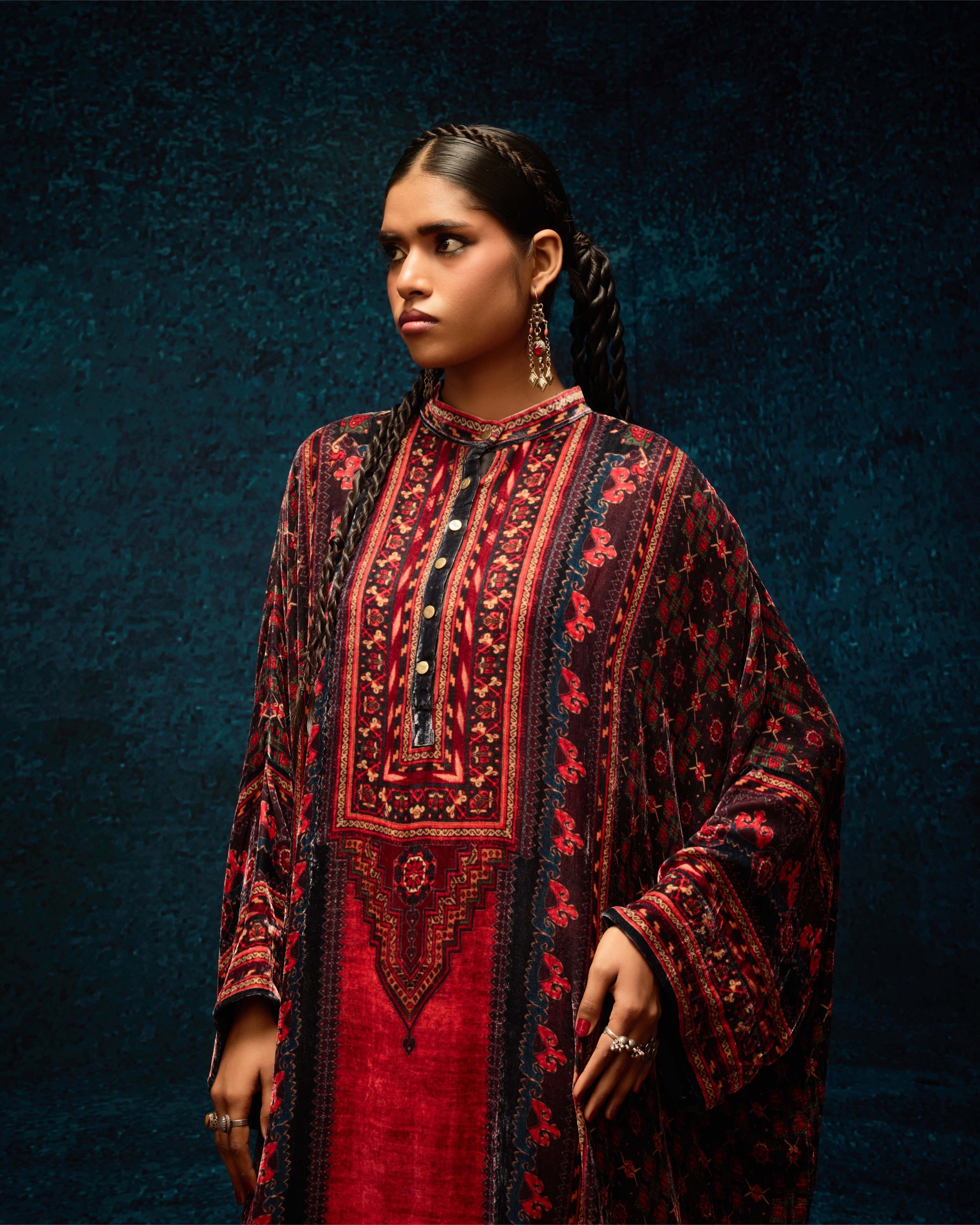 Ajrakh/Shiraz : Clarice - Red