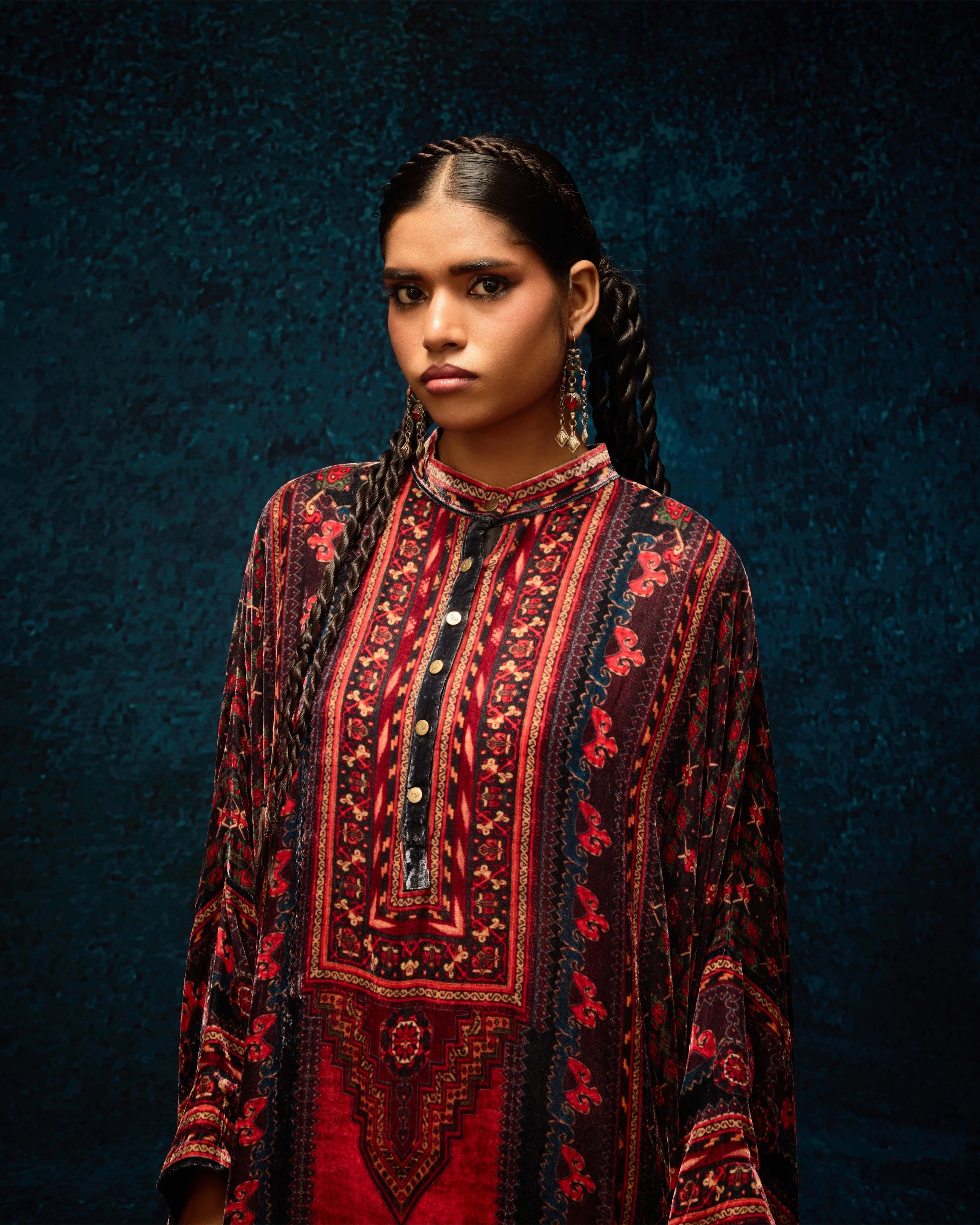 Ajrakh/Shiraz : Clarice - Red