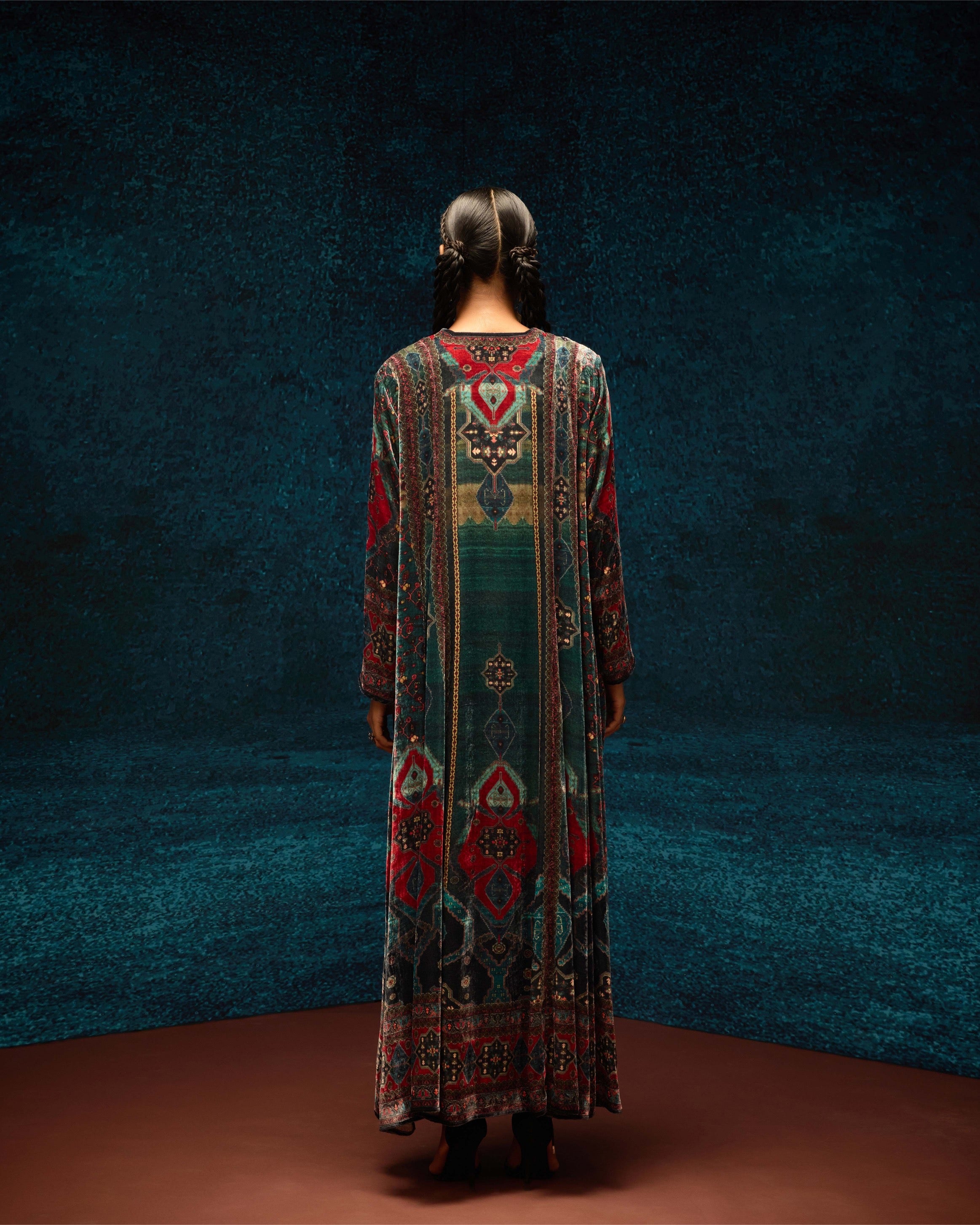 Ajrakh/Shiraz : Adavi - Black/Red