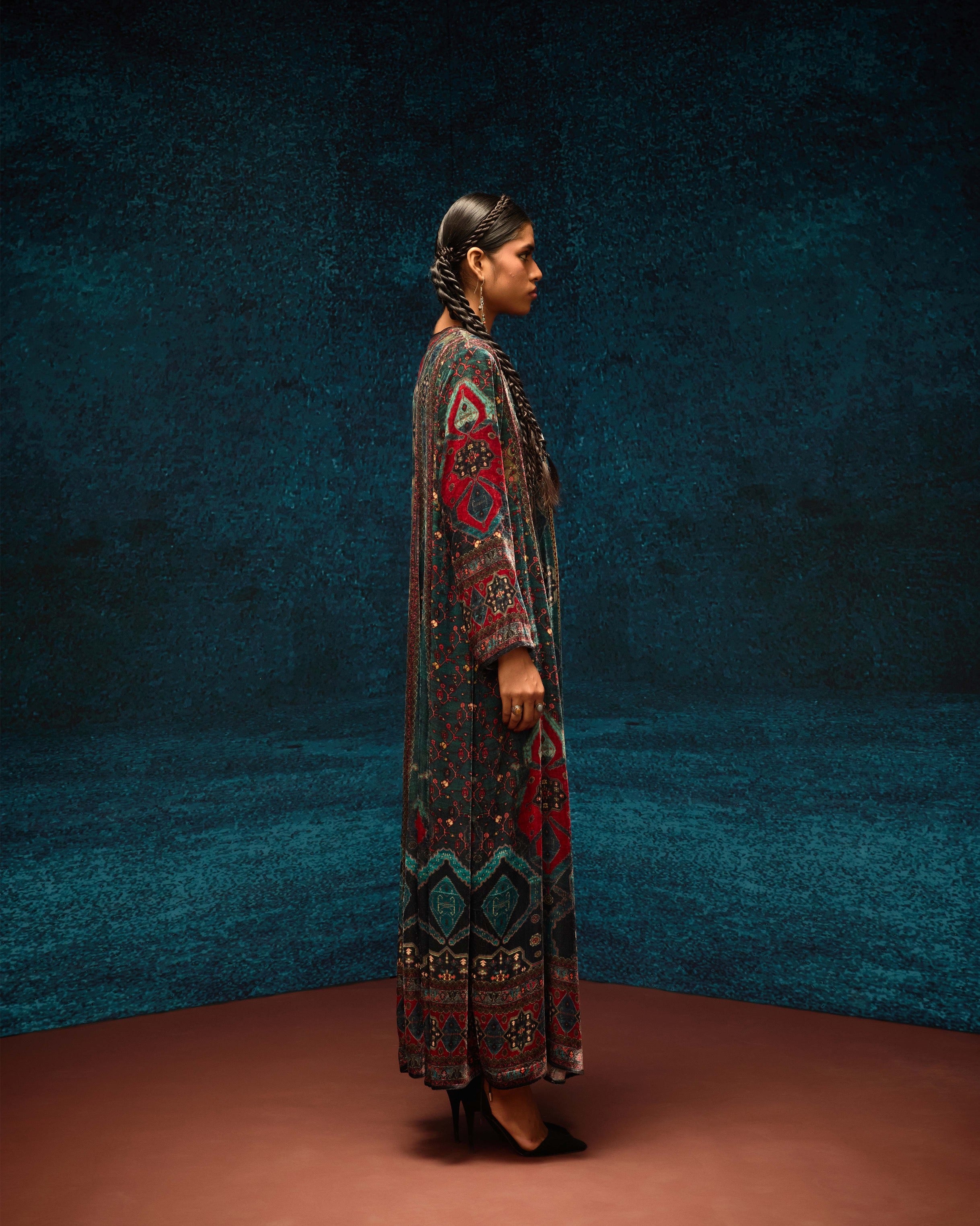 Ajrakh/Shiraz : Adavi - Black/Red