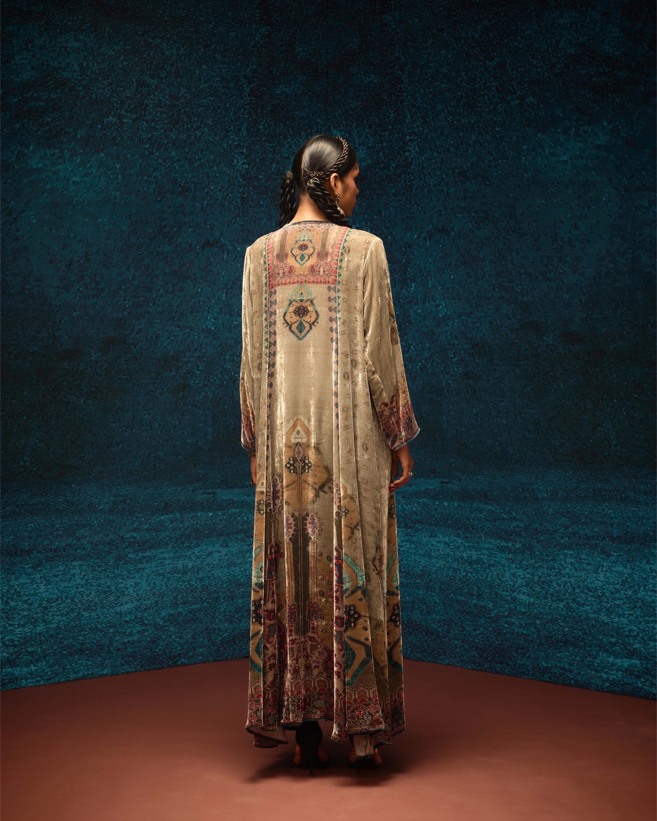 Ajrakh/Shiraz : Anisha - Taupe