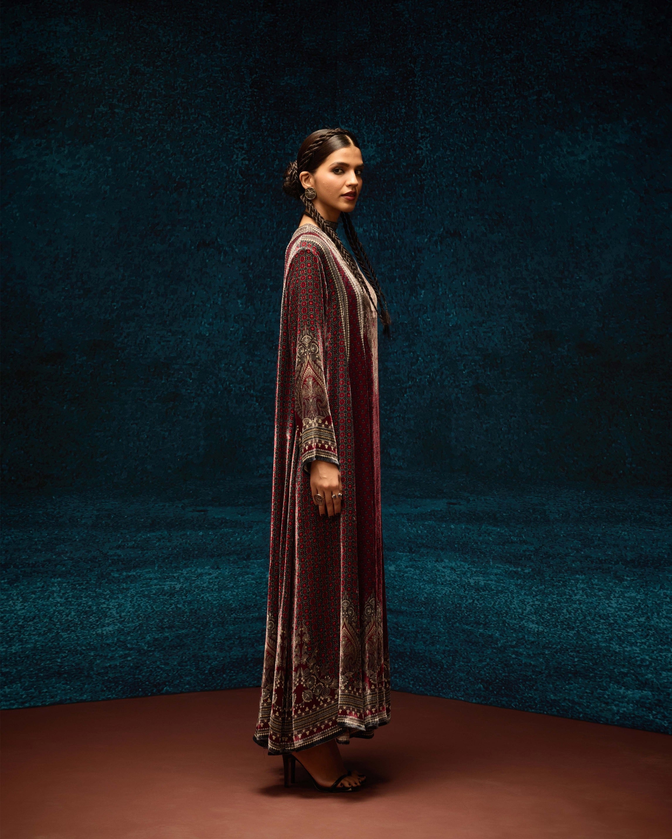 Ajrakh : Adavi - Maroon