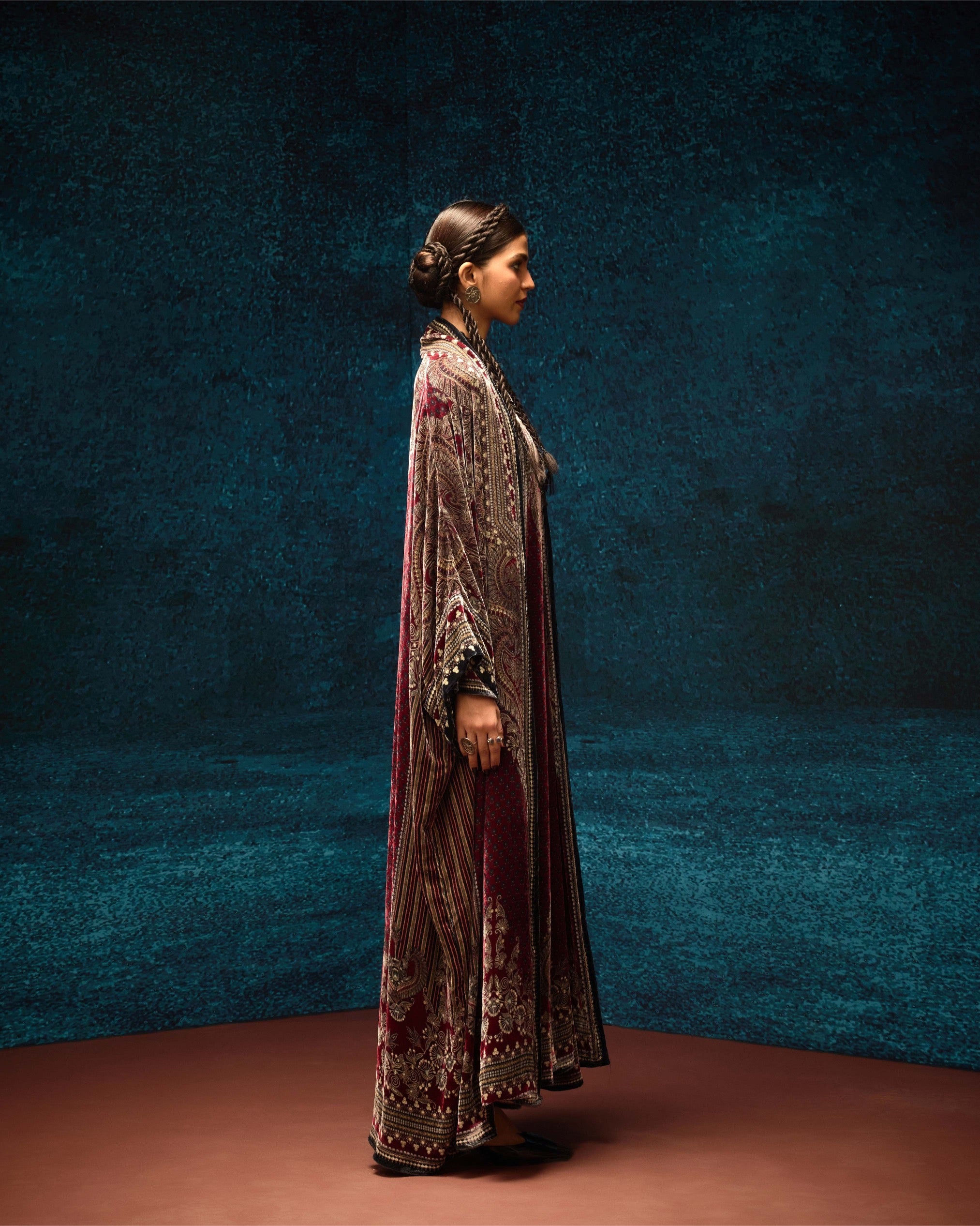 Ajrakh : Abaya - Red