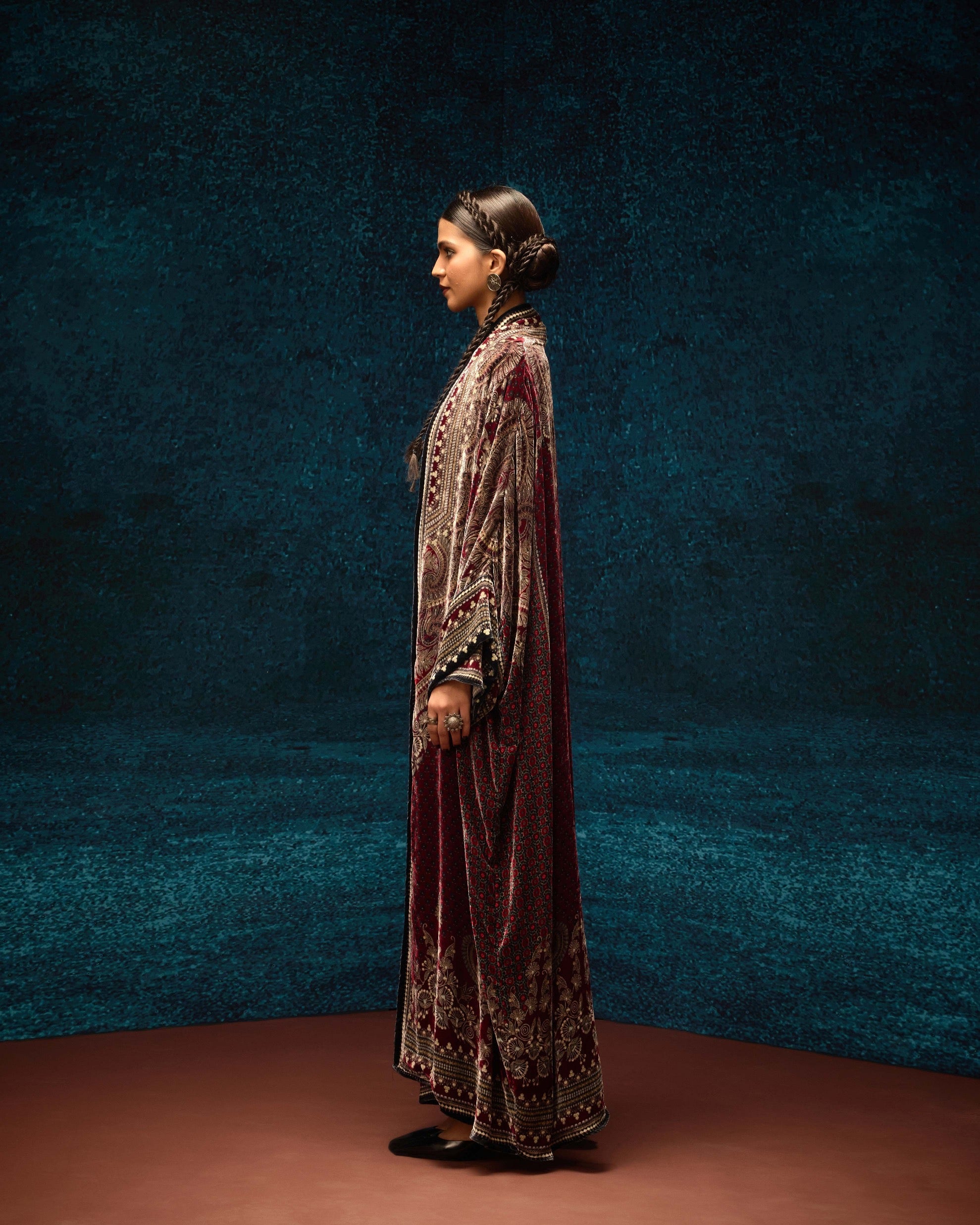 Ajrakh : Abaya - Red