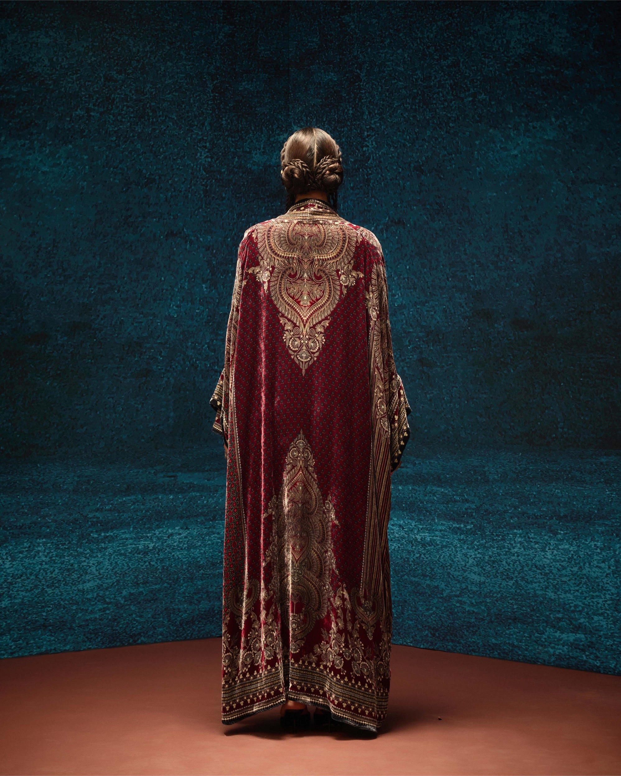 Ajrakh : Abaya - Red