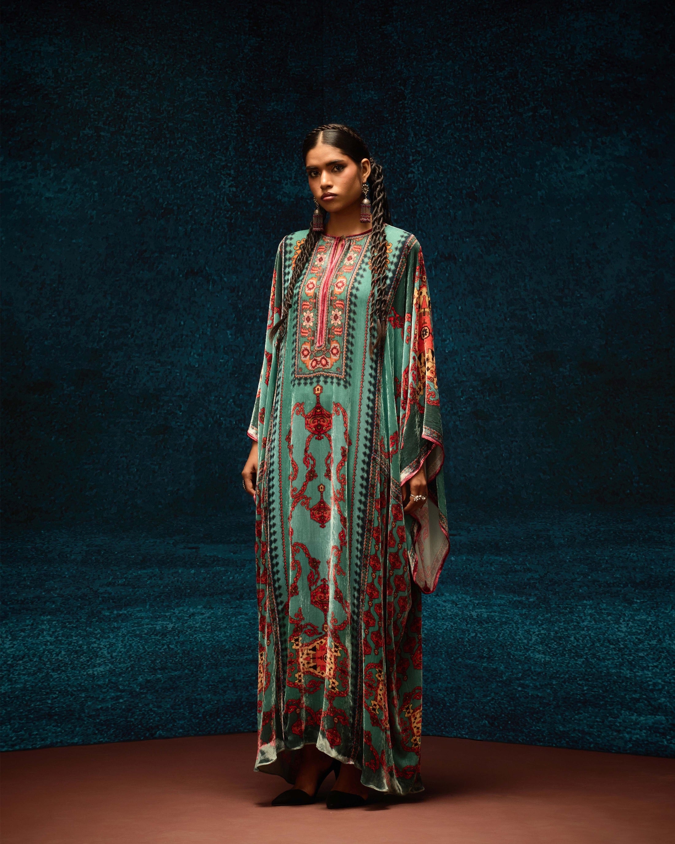Ajrakh/Shiraz : Beatrice - Aqua