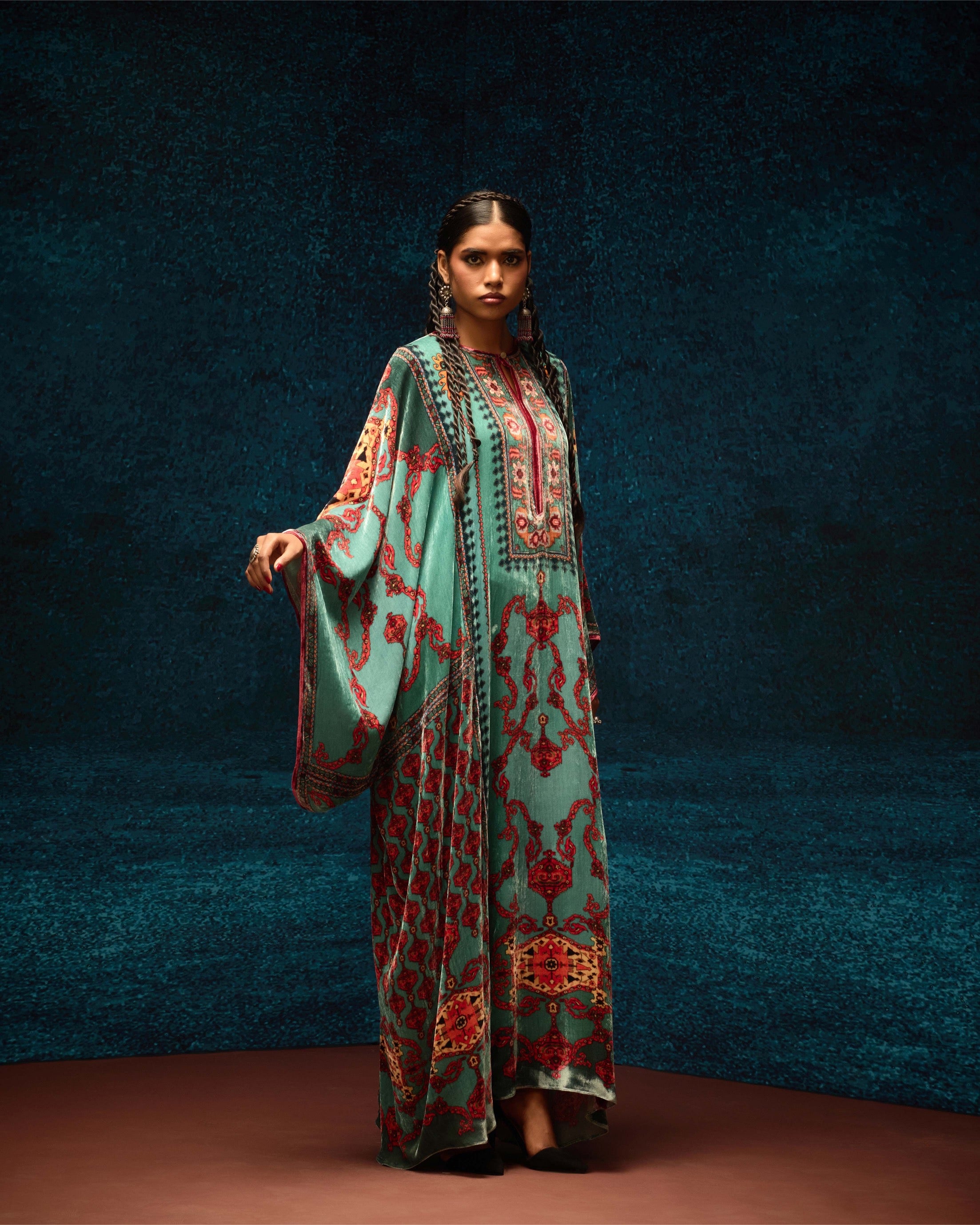 Ajrakh/Shiraz : Beatrice - Aqua