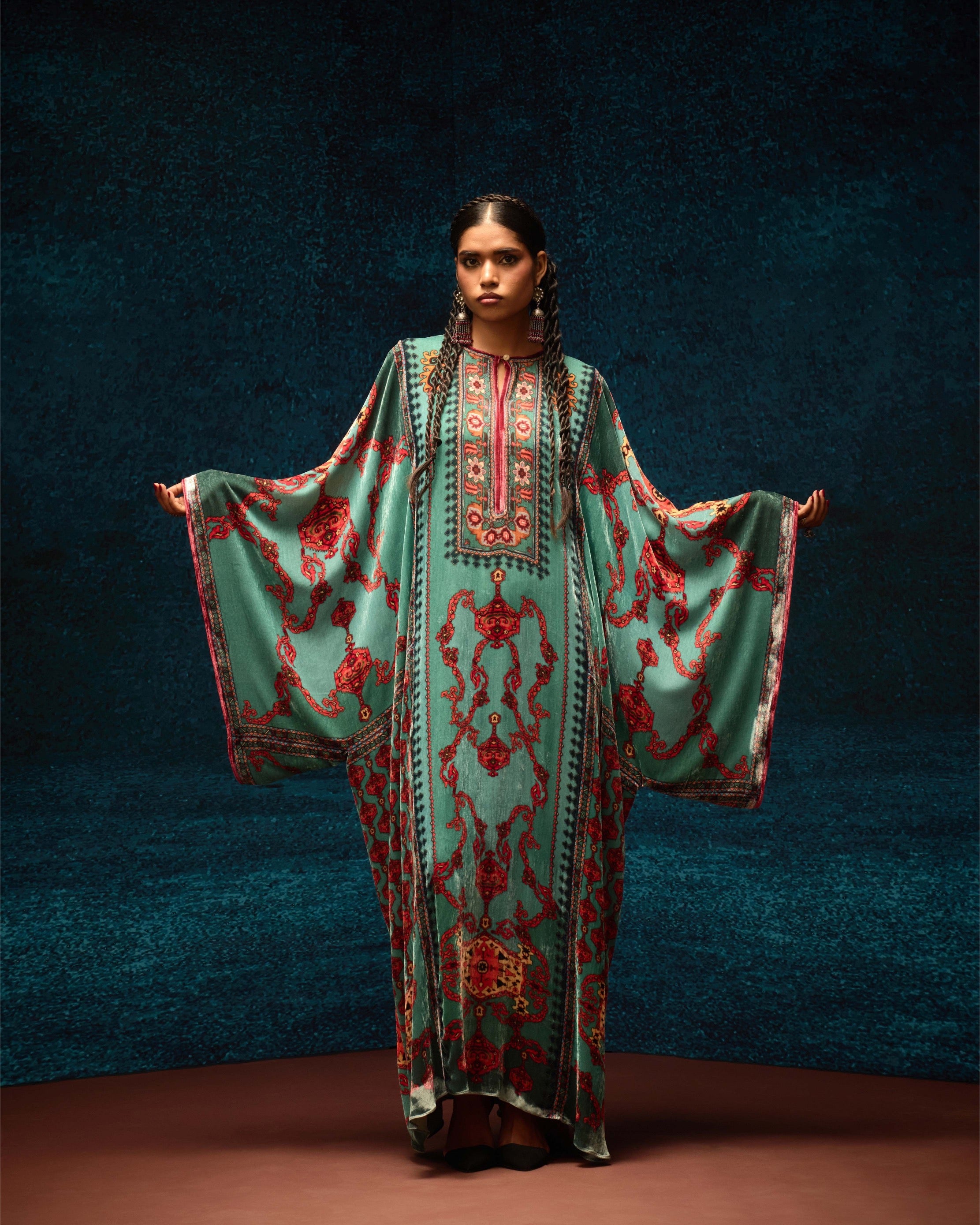 Ajrakh/Shiraz : Beatrice - Aqua