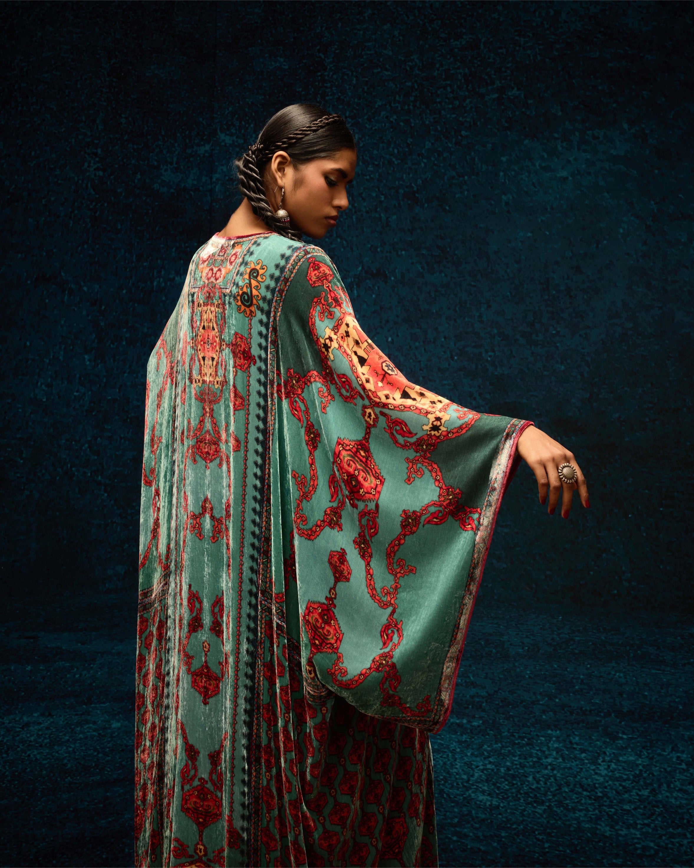 Ajrakh/Shiraz : Beatrice - Aqua