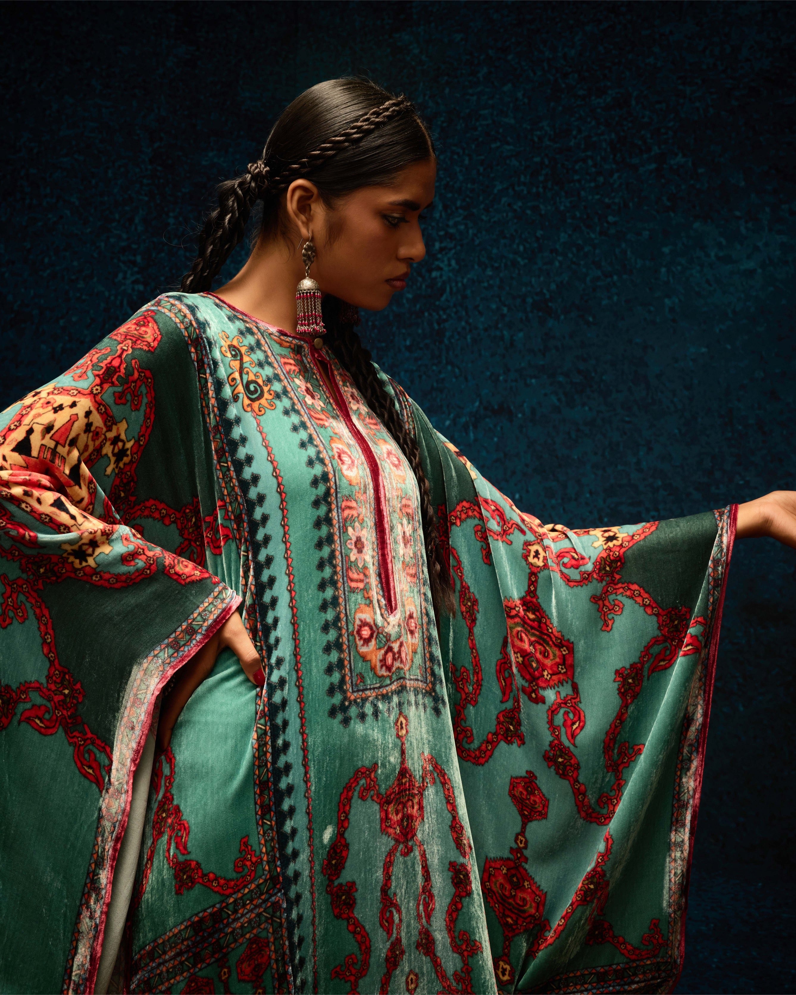 Ajrakh/Shiraz : Beatrice - Aqua
