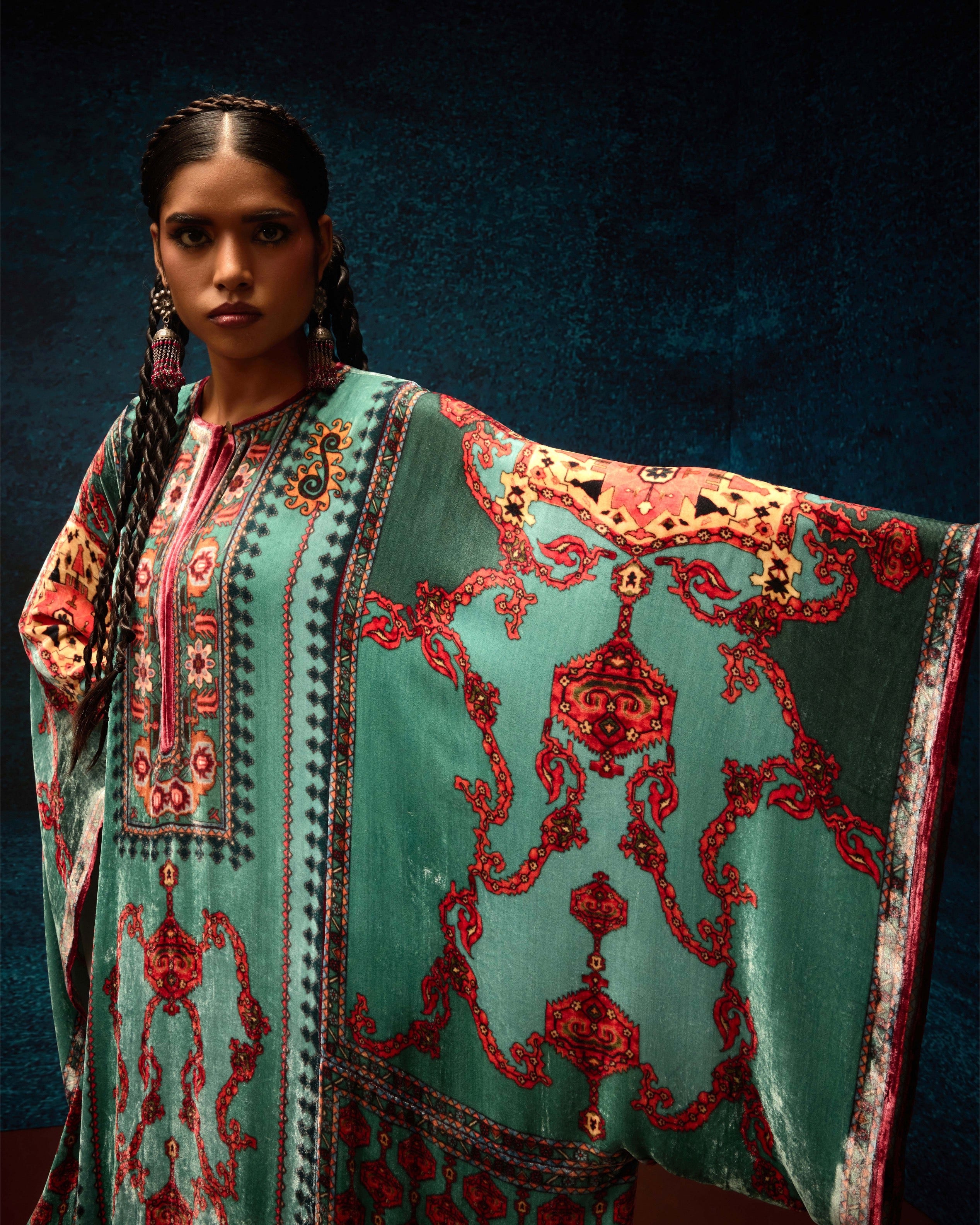Ajrakh/Shiraz : Beatrice - Aqua