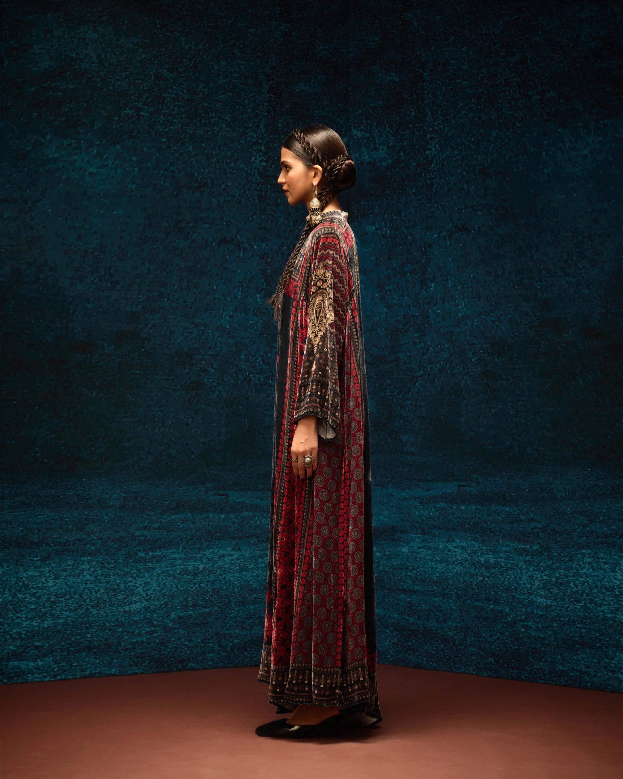 Ajrakh : Ghazala - Black/Red